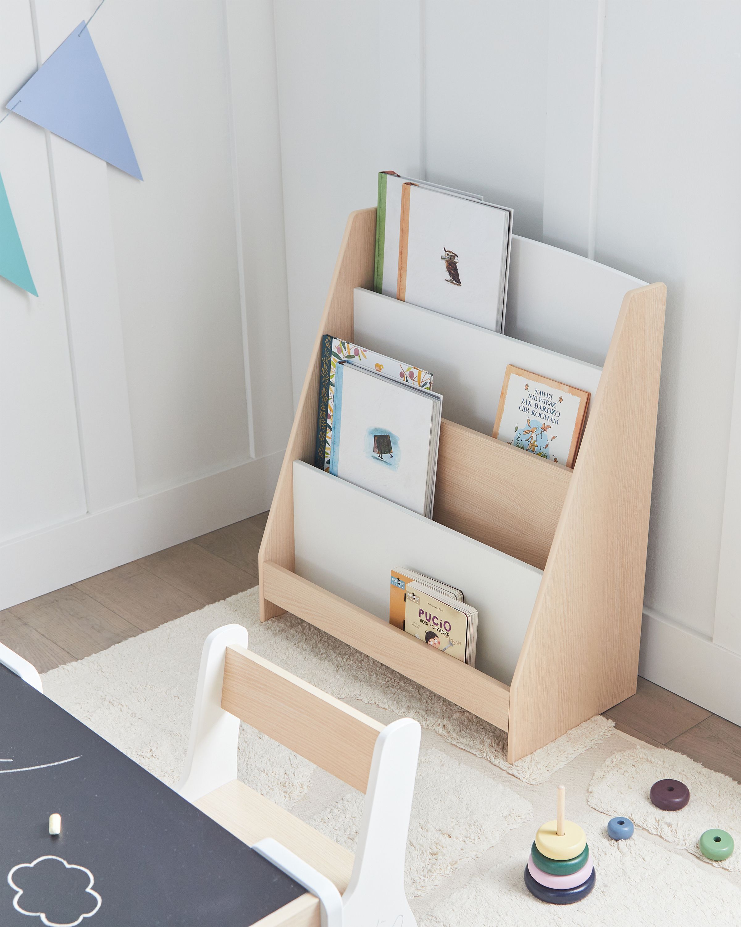 4 Tier Bookcase LILOET 70 cm Light Brown