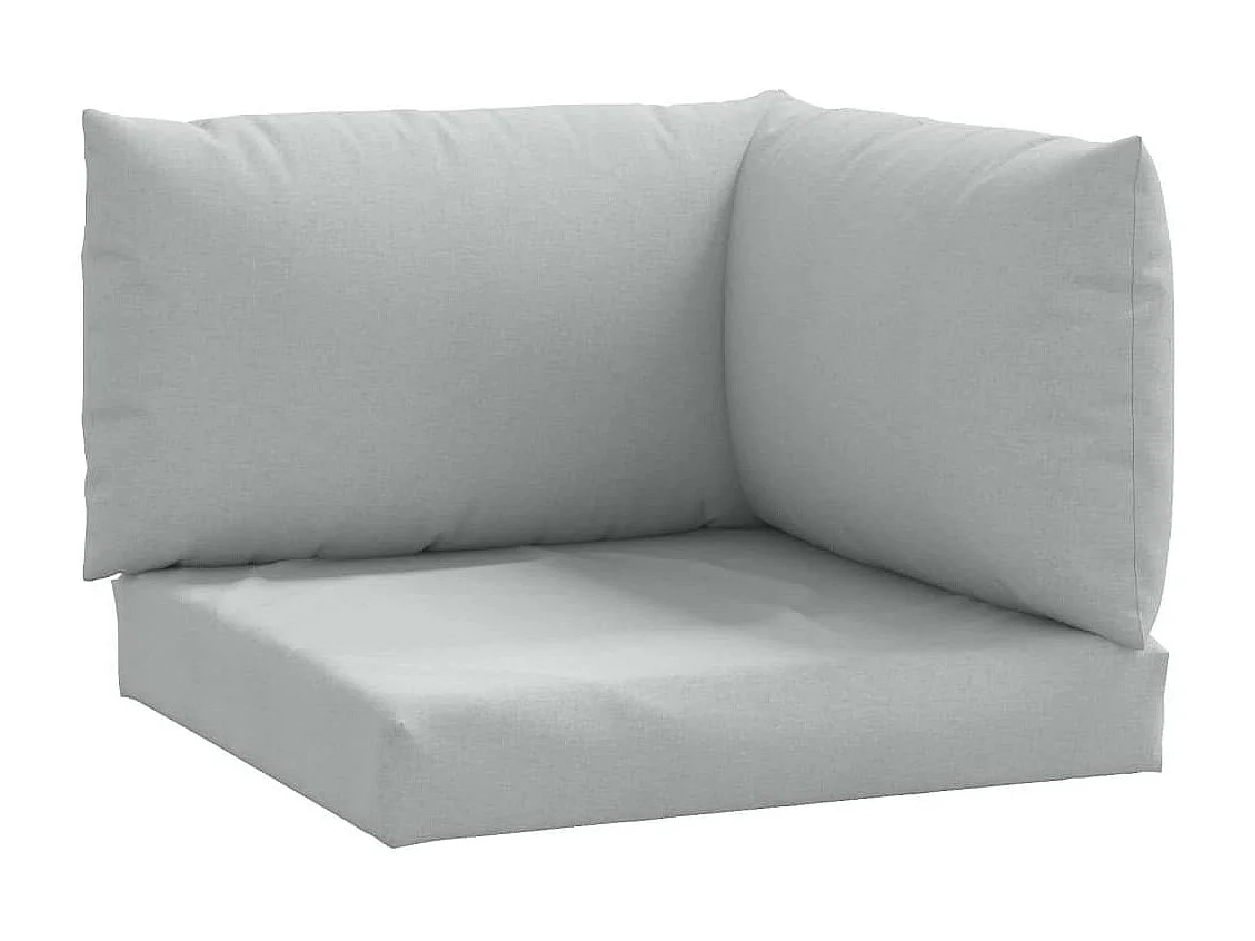 Coussins de palette lot de 3 gris clair mélangé tissu