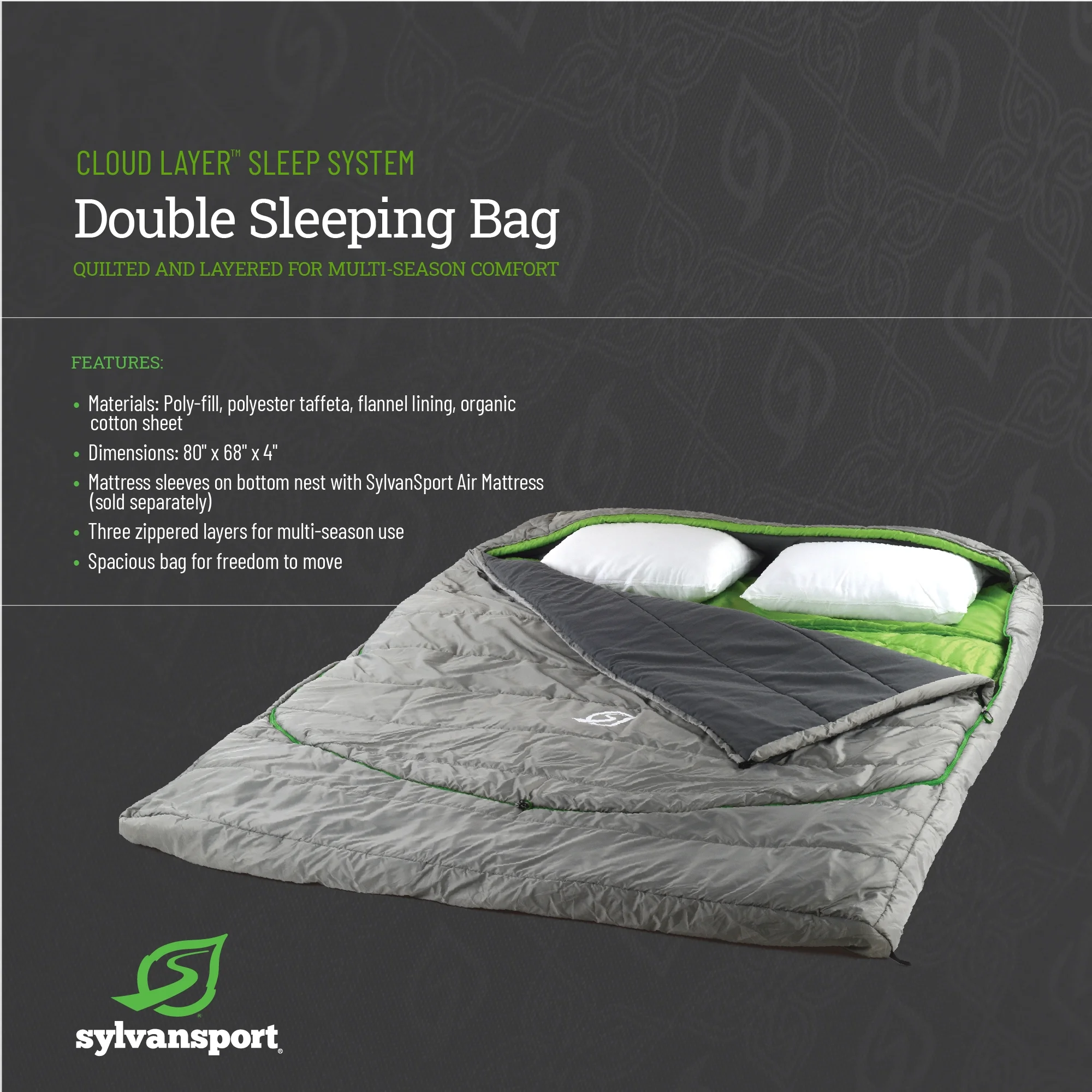 SylvanSport Cloud Layer Double Sleeping Bag - Image 8