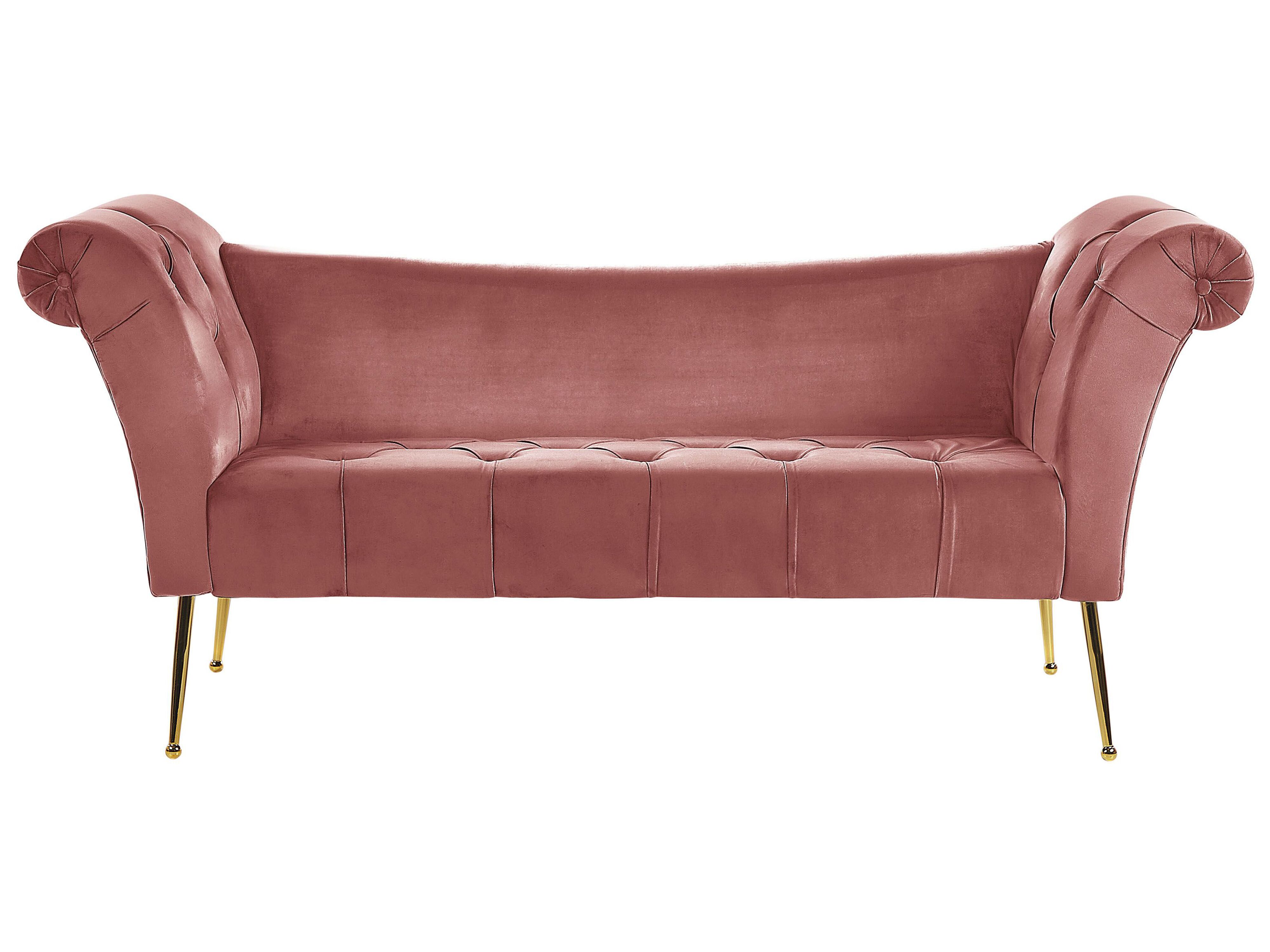 Chaise Longue NANTILLY Velvet Pink