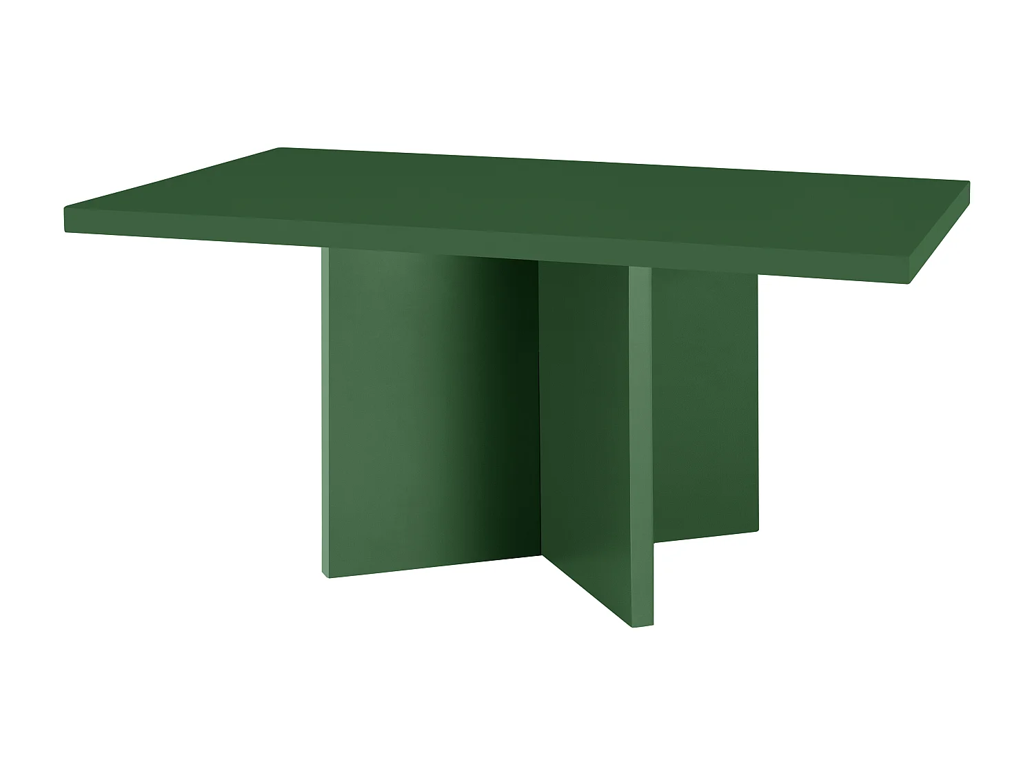 Table basse panneau stratifié de 3cm, cèdre vert 100x60cm