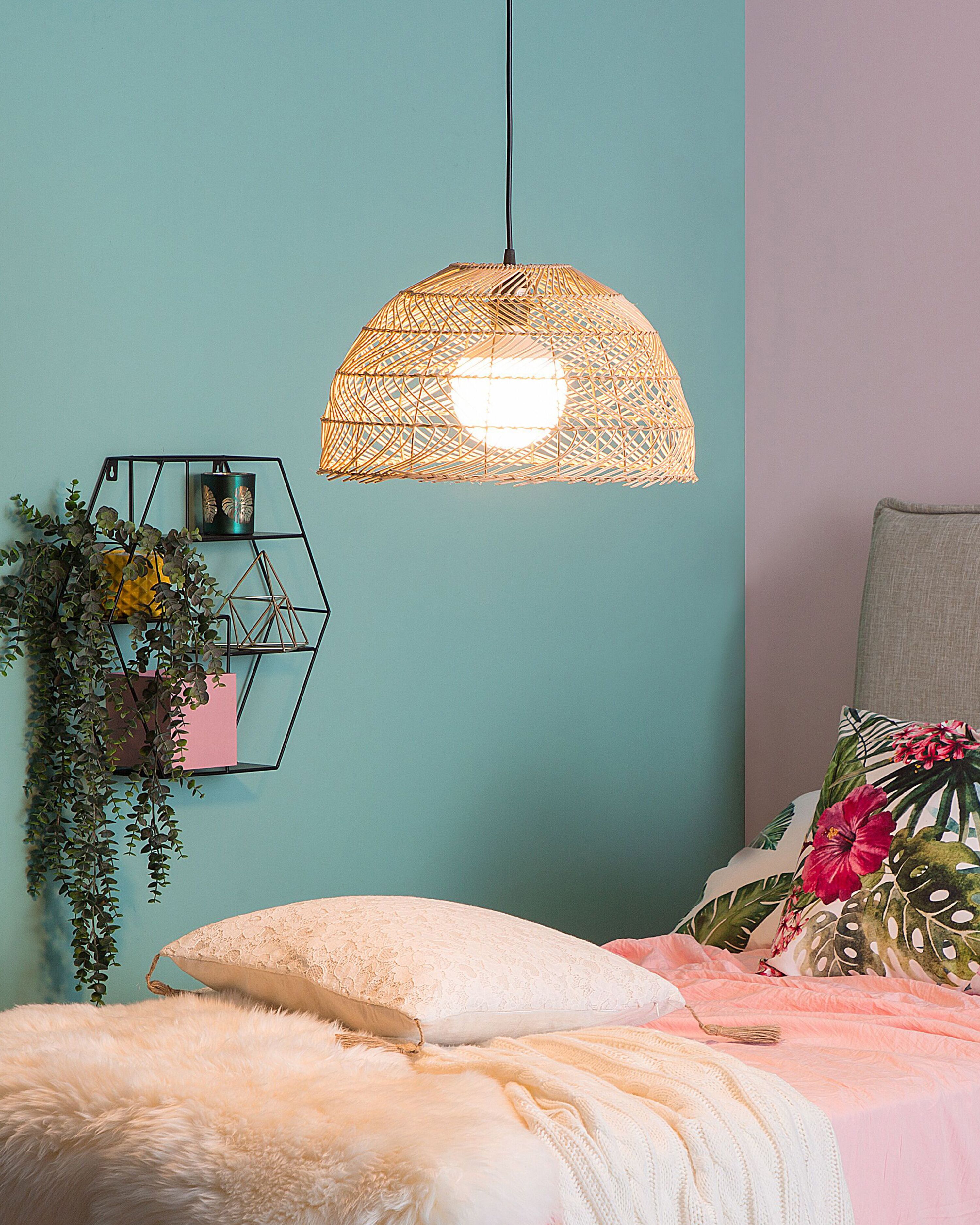 Pendant Lamp SELENGE Rattan Light Brown