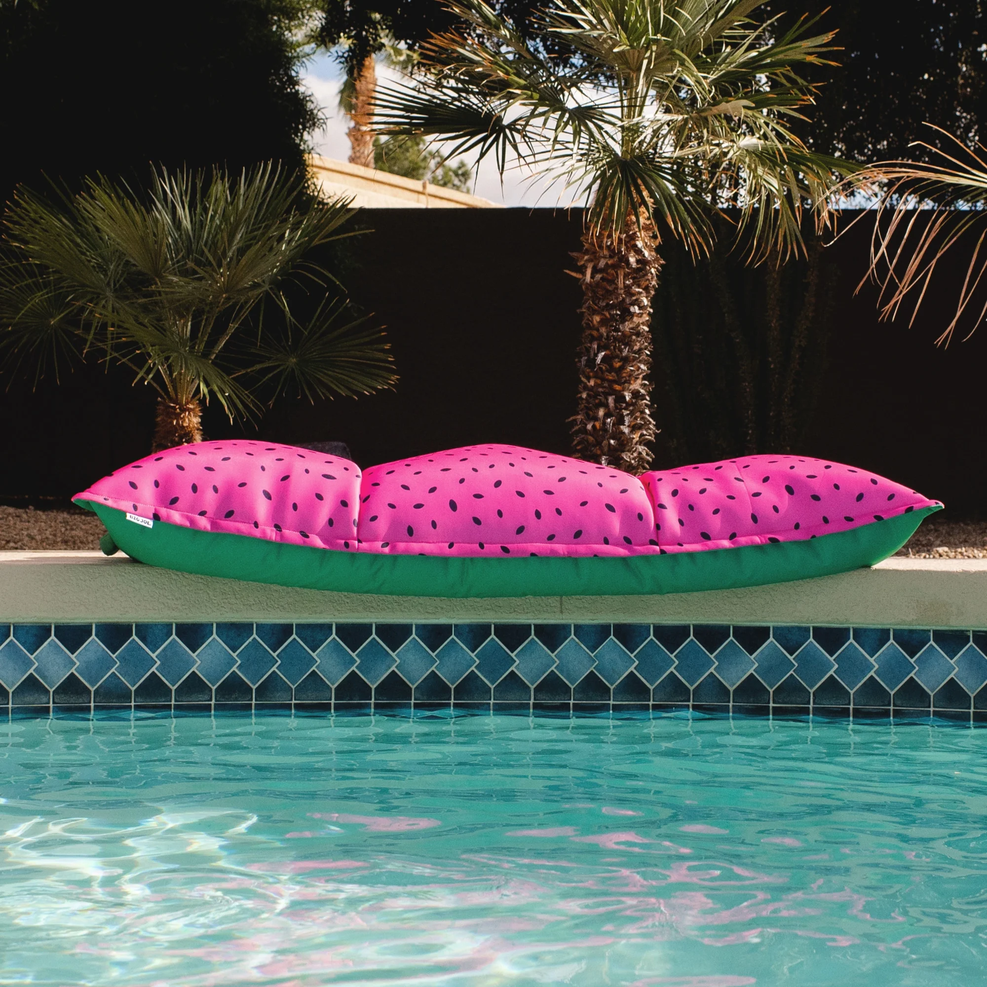 Big Joe Lagoon Lounger No Inflation Needed Pool Float, Americana Nautical Stripe Double Sided Mesh, Quick Draining Fabric, 5 feet Giant - Image 56
