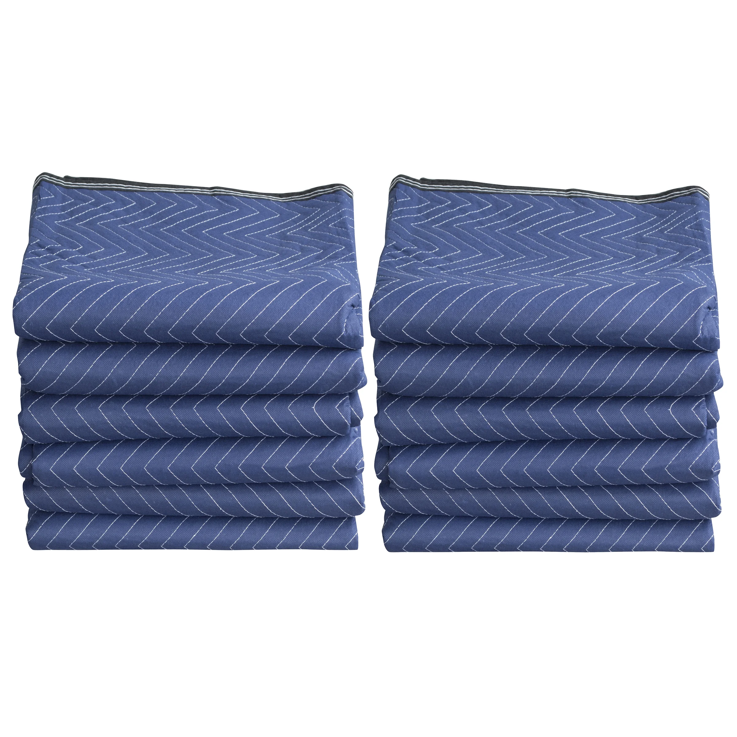 Buffalo Tools 72 x 80 inch Reversible Moving Blanket Set - 12 Pack