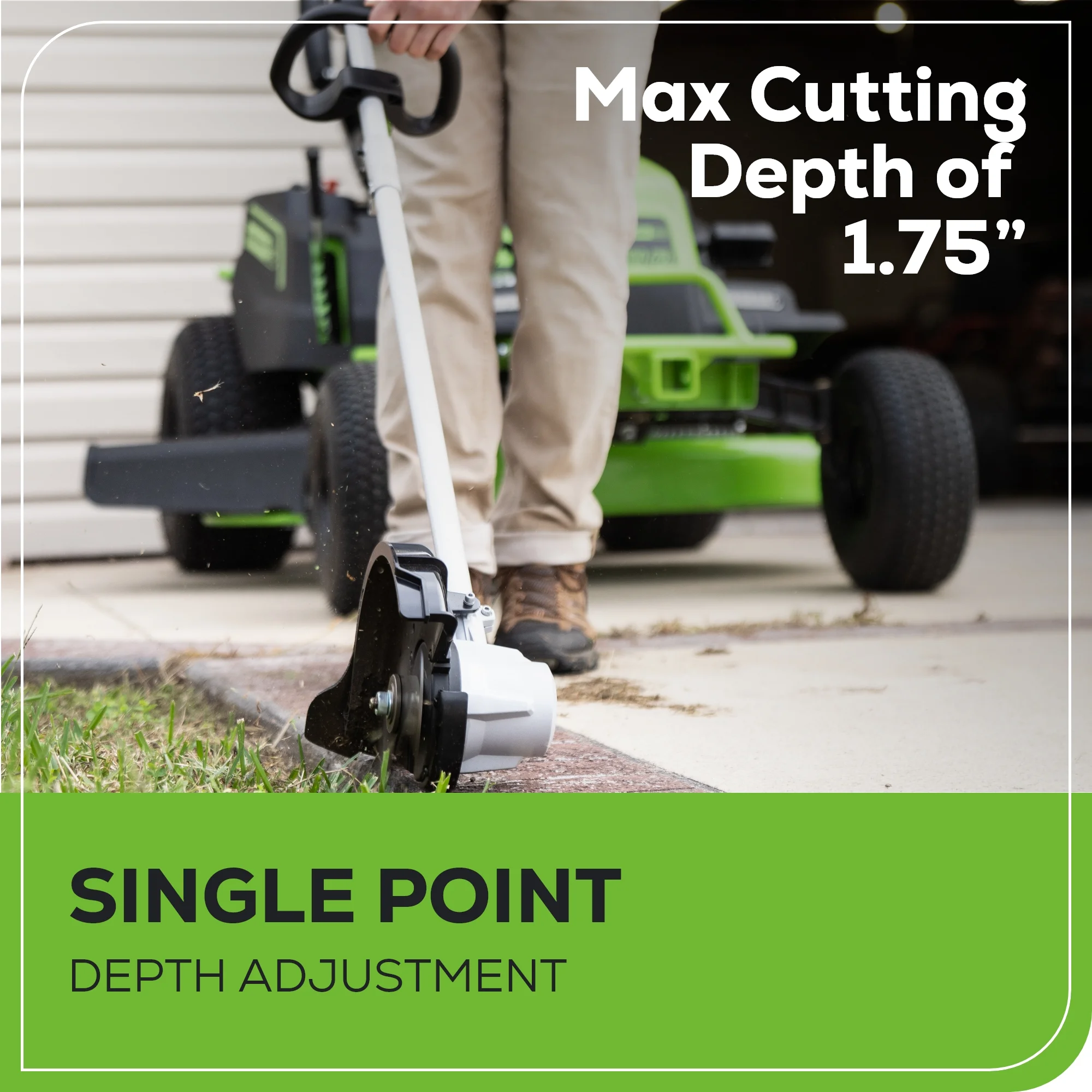 Greenworks 60V 8" Brushless Cordless Edger, 2.0 Ah Battery and Charger Included - Image 11