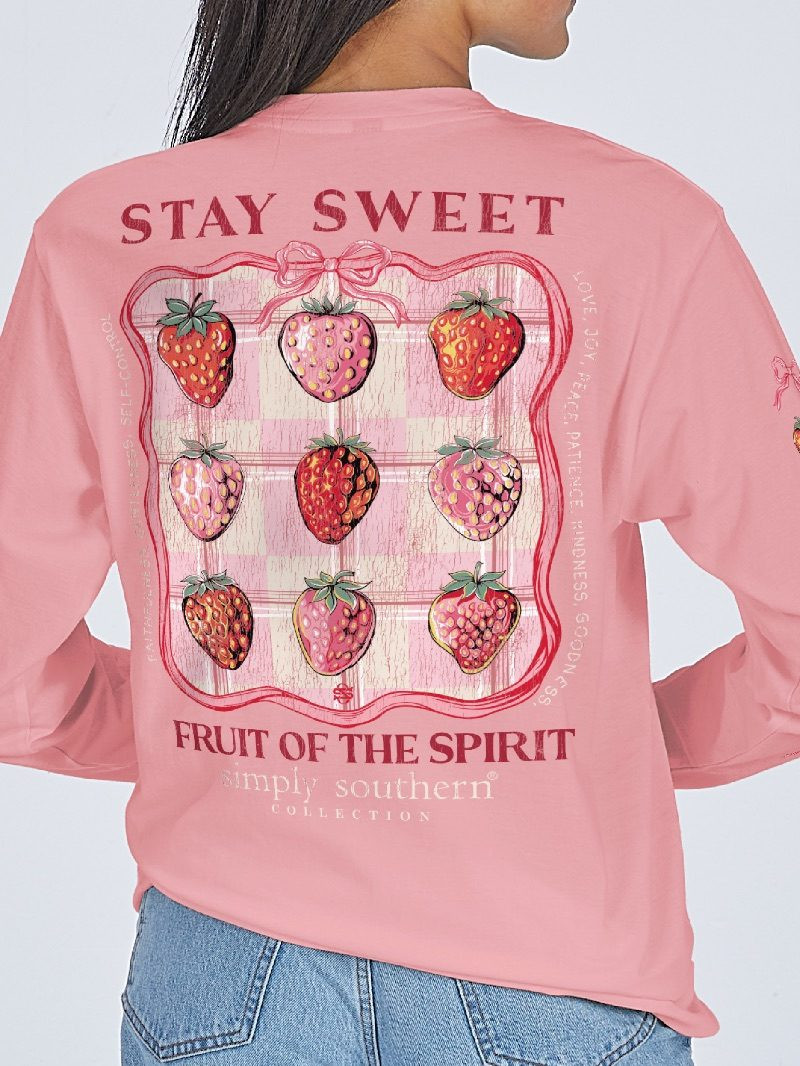 YTH-LS-STAYSWT-TEAROSE - Simply Southern Outlet