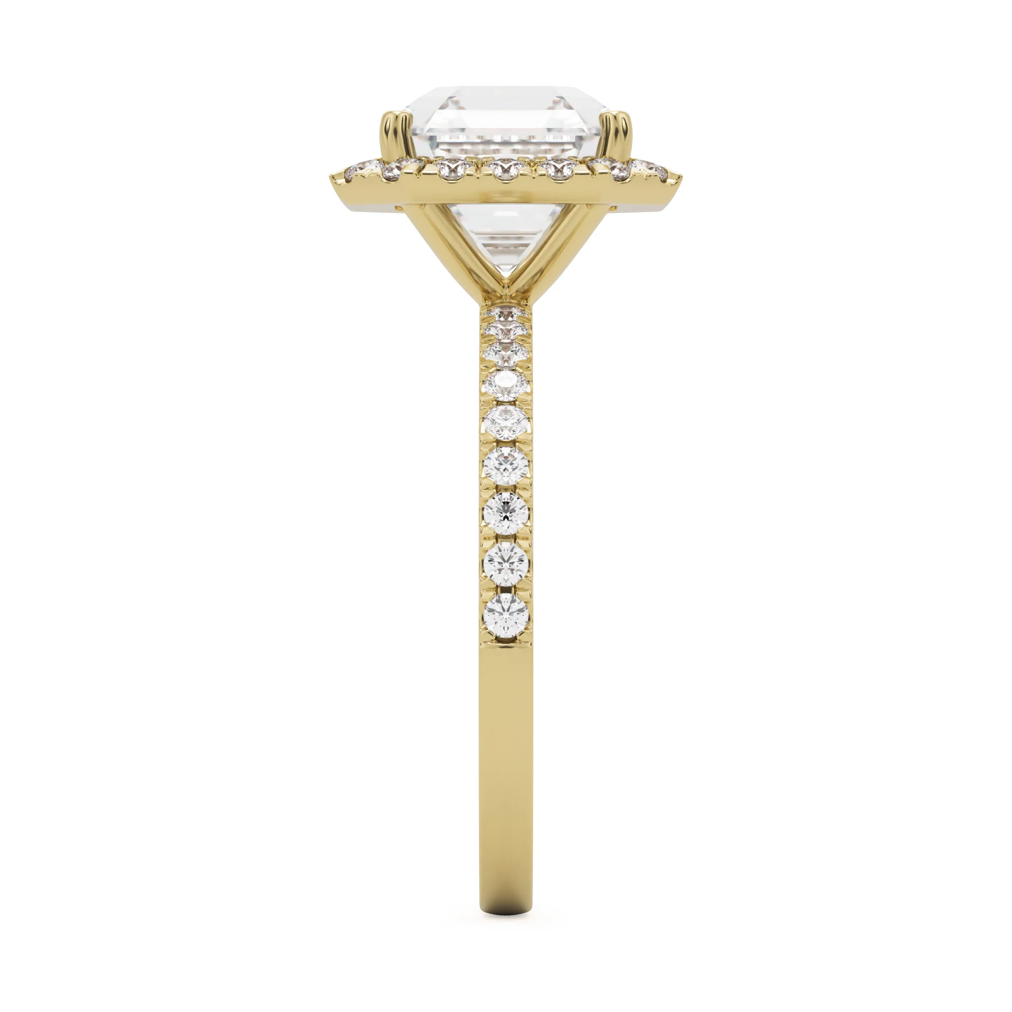 The Asscher Halo Pavé