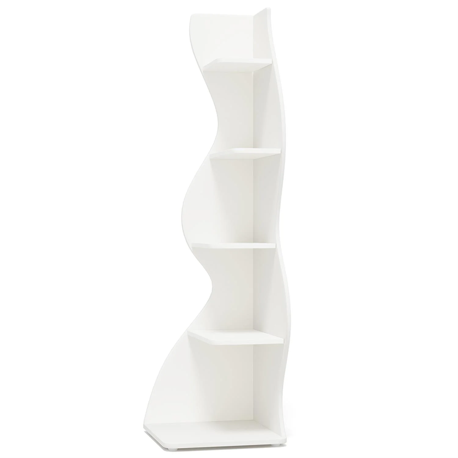 Finihen 5-Tier Corner Bookcase, Wood Bookshelf Storage Organizer, 70" Tall Display Standing Shelf Unit for Bedroom, Living Room, Green - Image 17