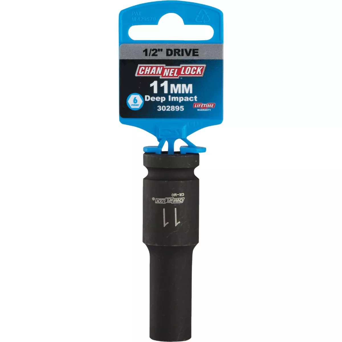 Channellock 1/2 In. Drive 11 mm 6-Point Deep Metric Impact Socket