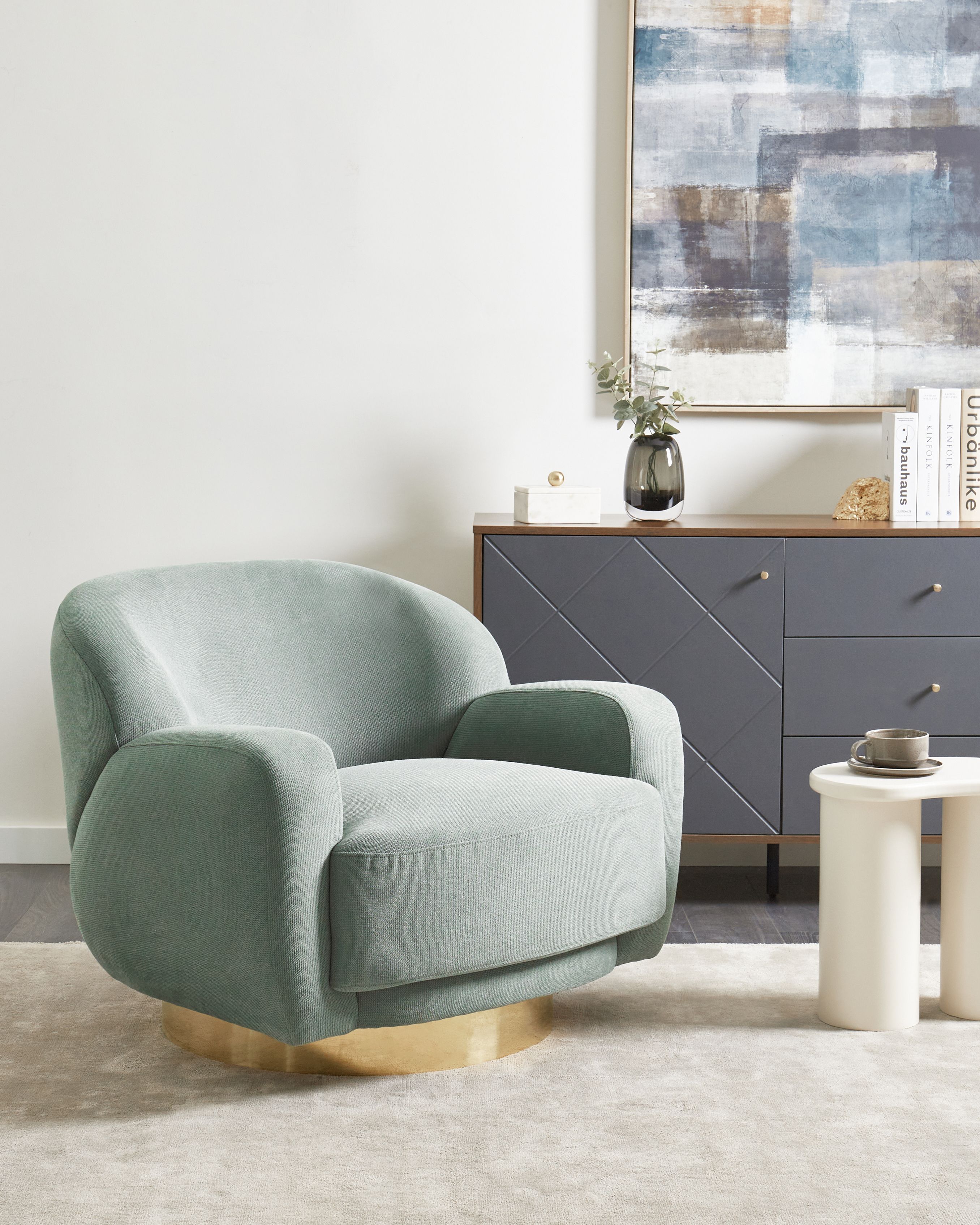 Armchair LEJRE Fabric Light Green