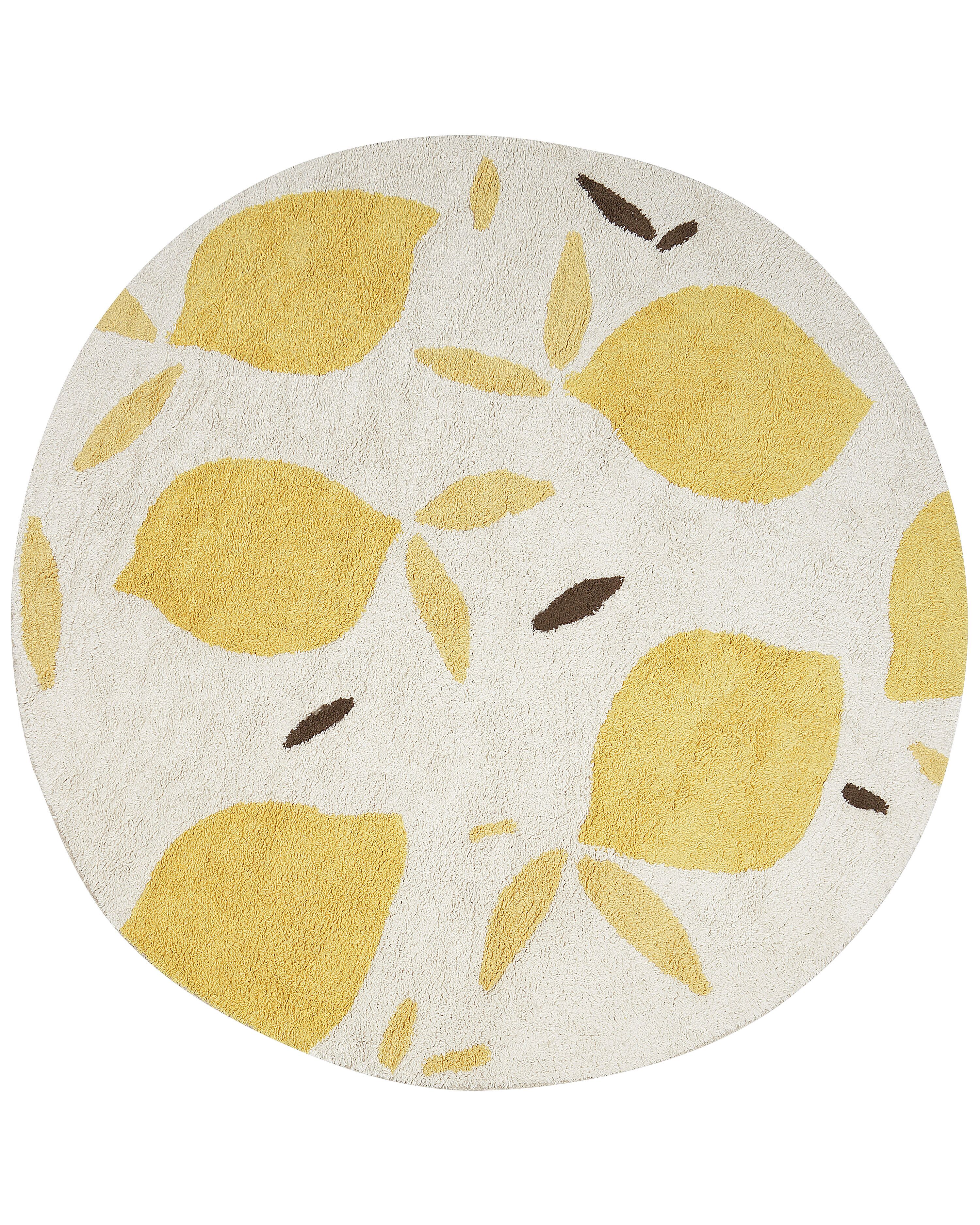Kids Rug MAWAND Beige ø 140 cm Cotton