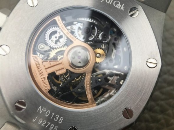 Replica Audemars Piguet Royal Oak 41mm Double Balance Wheel Openworked 15407 SS JF SS Bracelet A3132 - Top club