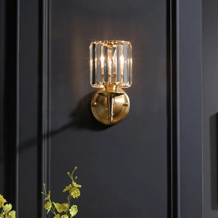 VintageGlow - Luxe Kristallen Wandlamp met Elegant Design en Verfijnde Verlichting