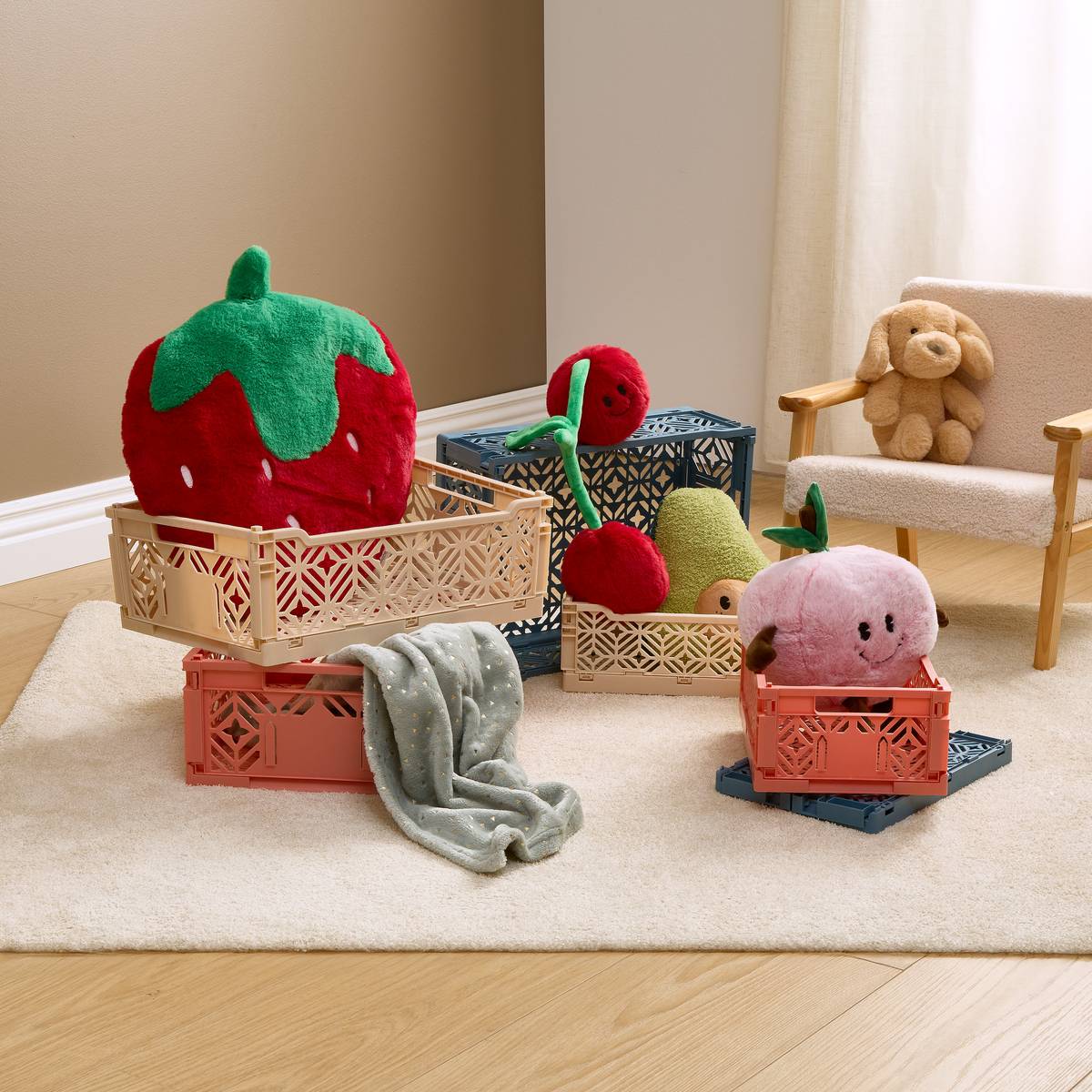 Crate "Arry" Beige, 40x30 cm