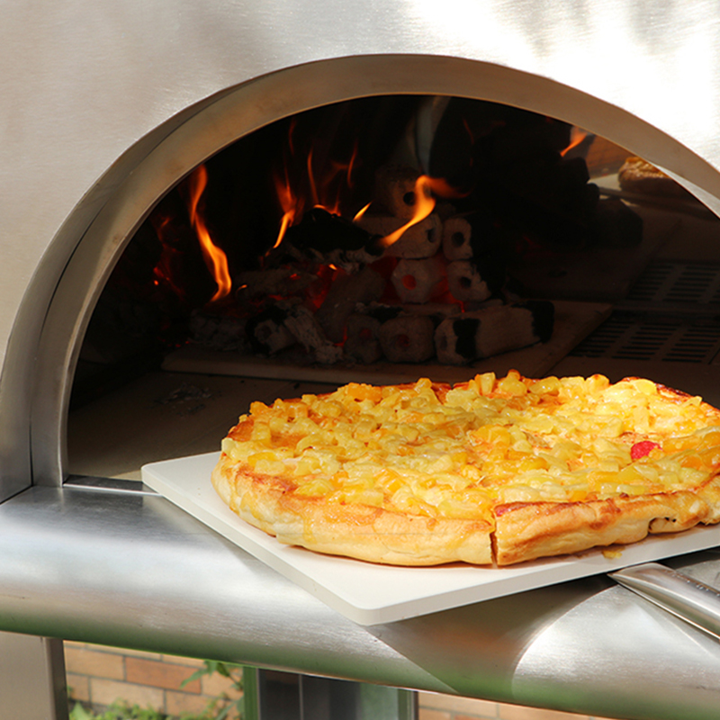 Tabletop Metal Pizza Gas & Wood Pizza Oven 35000BTU Burner Adjustable Feet Firebrick Material Metal Construction