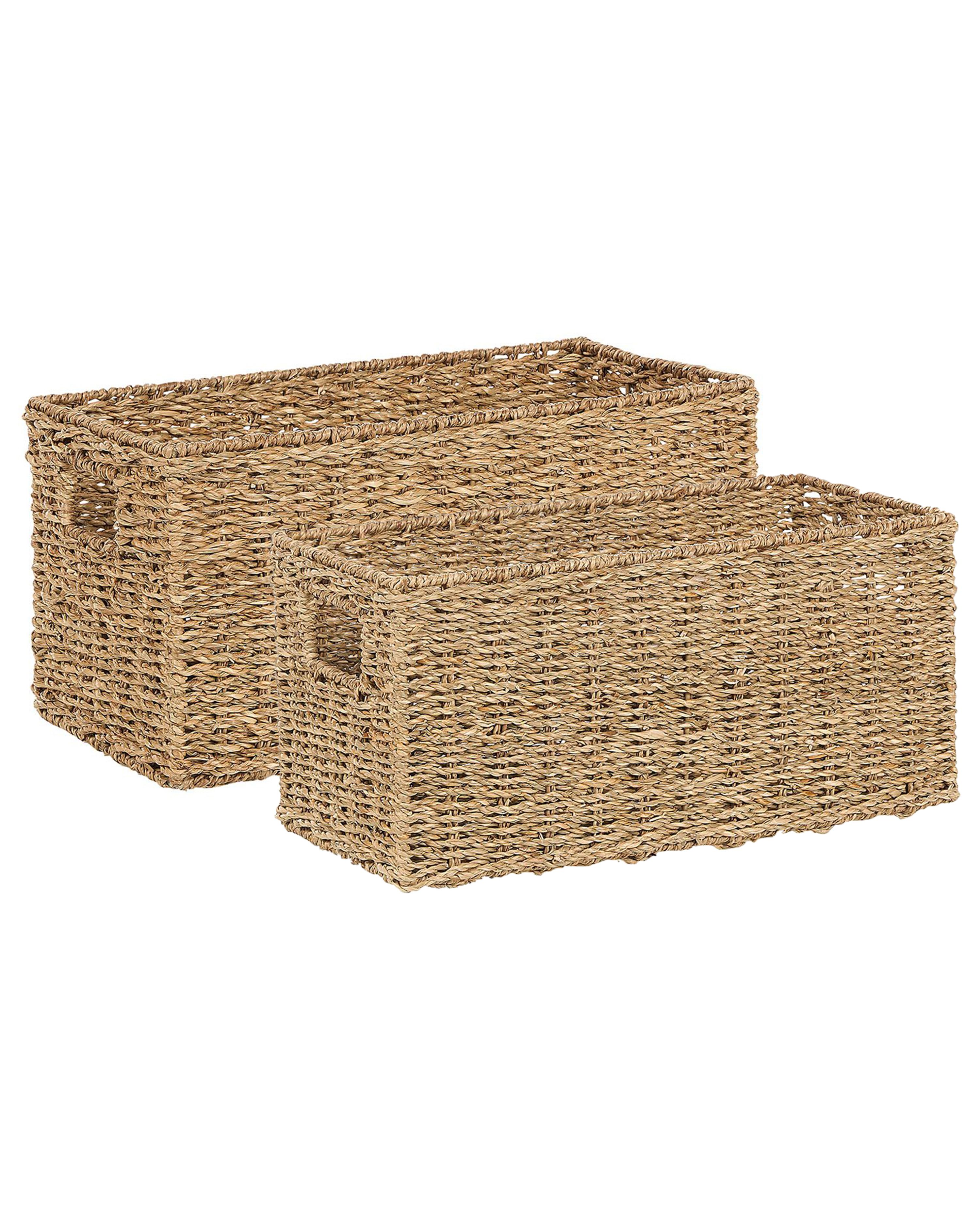 Set of 2 Baskets DONGHA Seagrass Natural