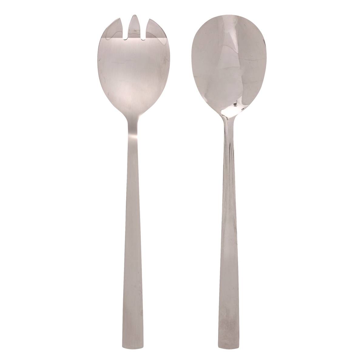 Set of 2 salad servers "Nevis" Silver