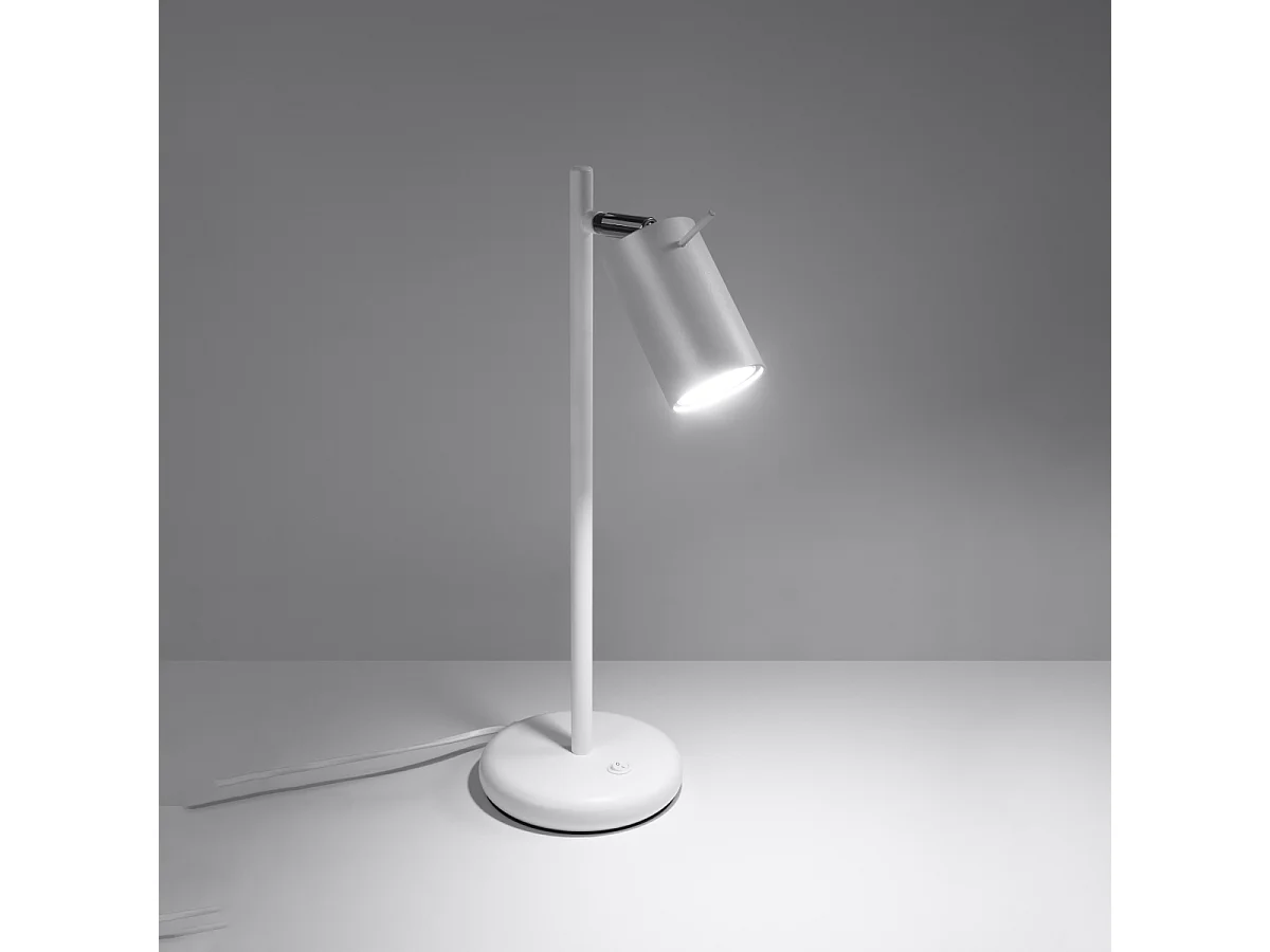 Lampes de bureau Briix moderne en acier - 1 sources lumineuses 3000K - L.14,5 x H.43 cm - blanc