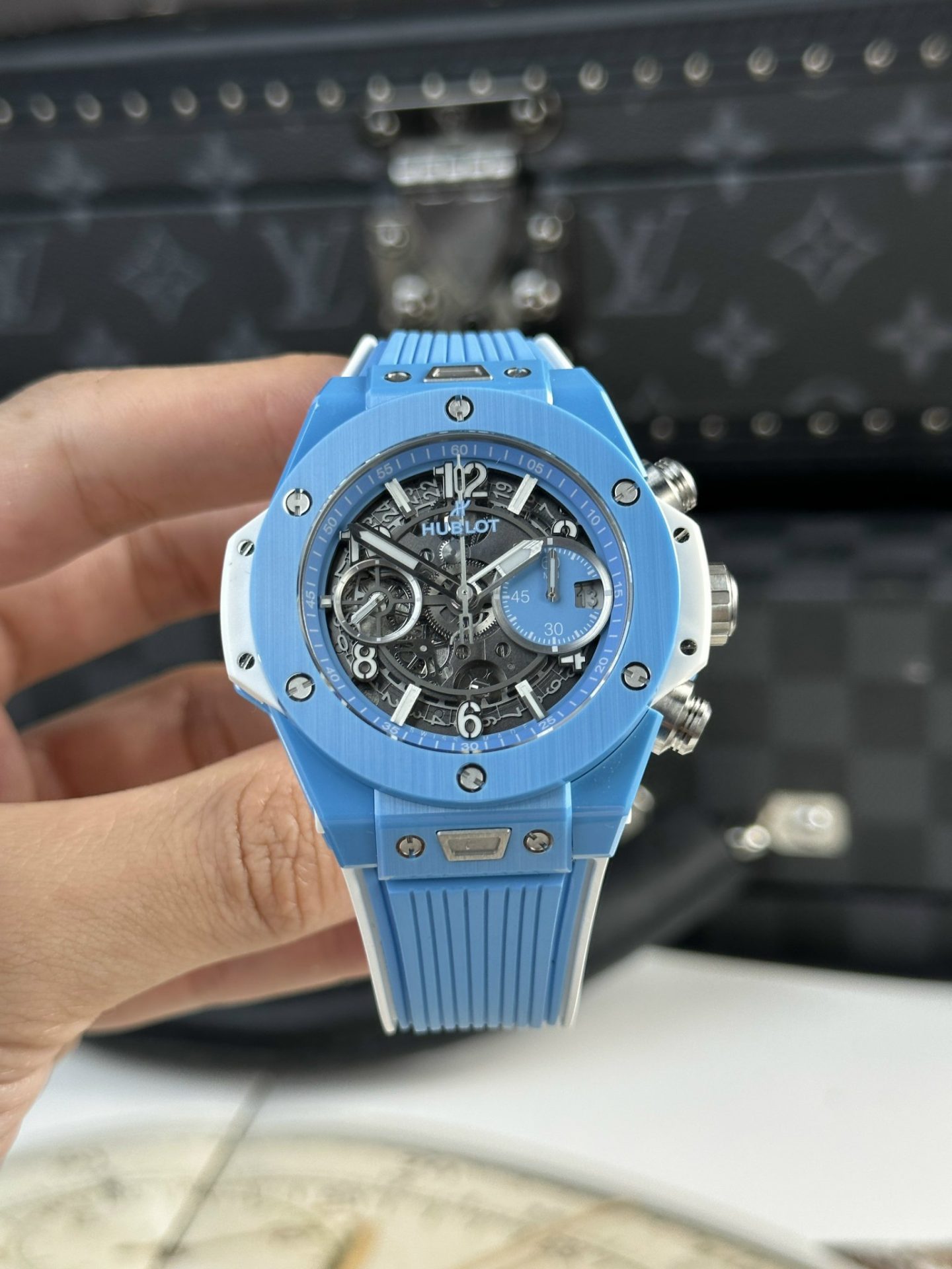 Hublot Best Replica Watch Big Bang Unico Ceramic Sky Blue BBF Factory 42mm - Top club