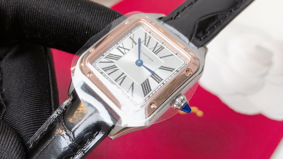 Santos Demoisell Santos Collection - Stainless Steel Mini Black(1:1 replica) - Top club