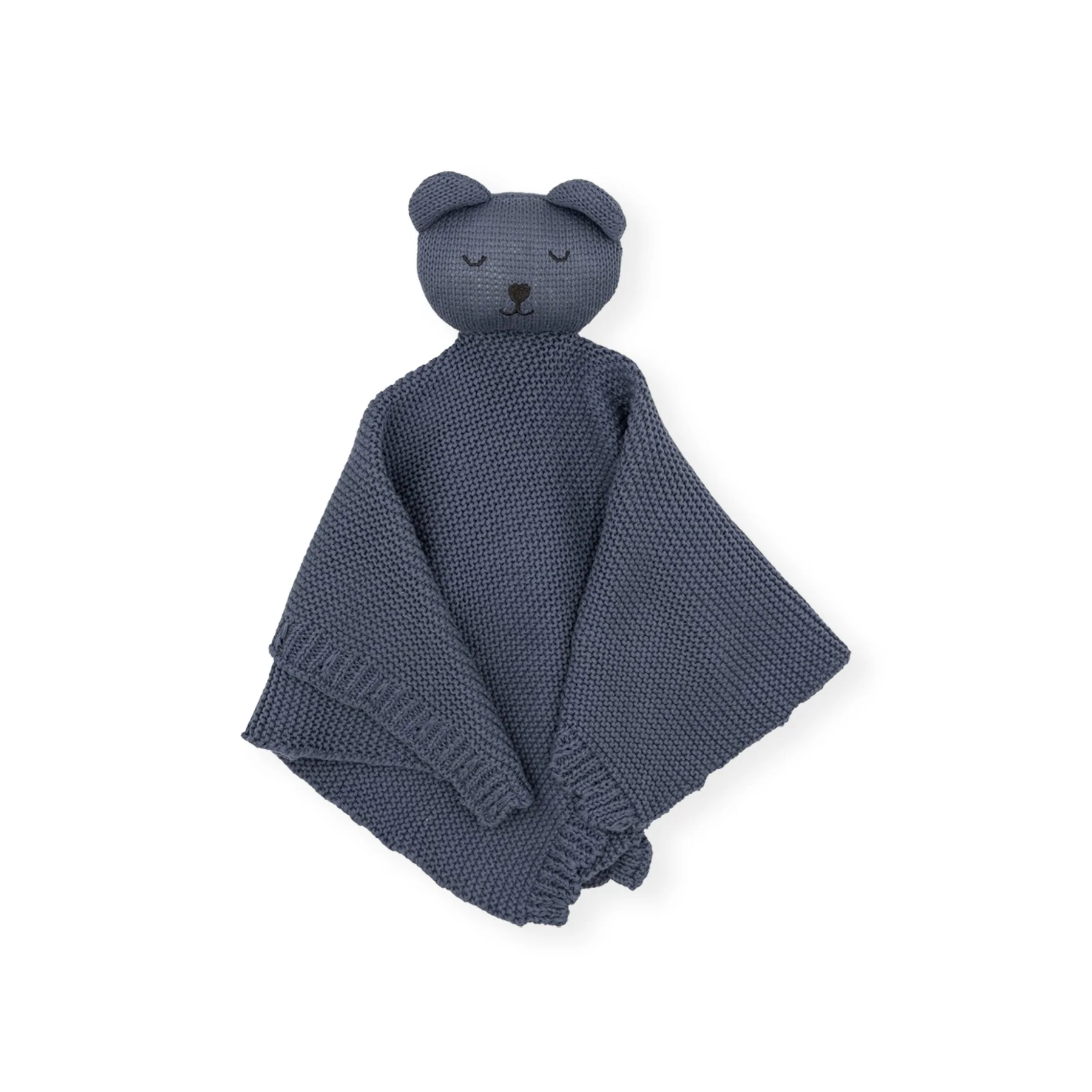 Bowzoom Schnuffeltuch Strick Bär - Blau
