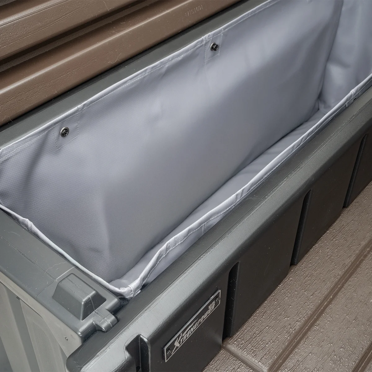 XtremepowerUS Hot Tub Steps With Storage, Spa Step, 36" Length, Camper/Deck Steps, Anti-Slip Brown - Image 2