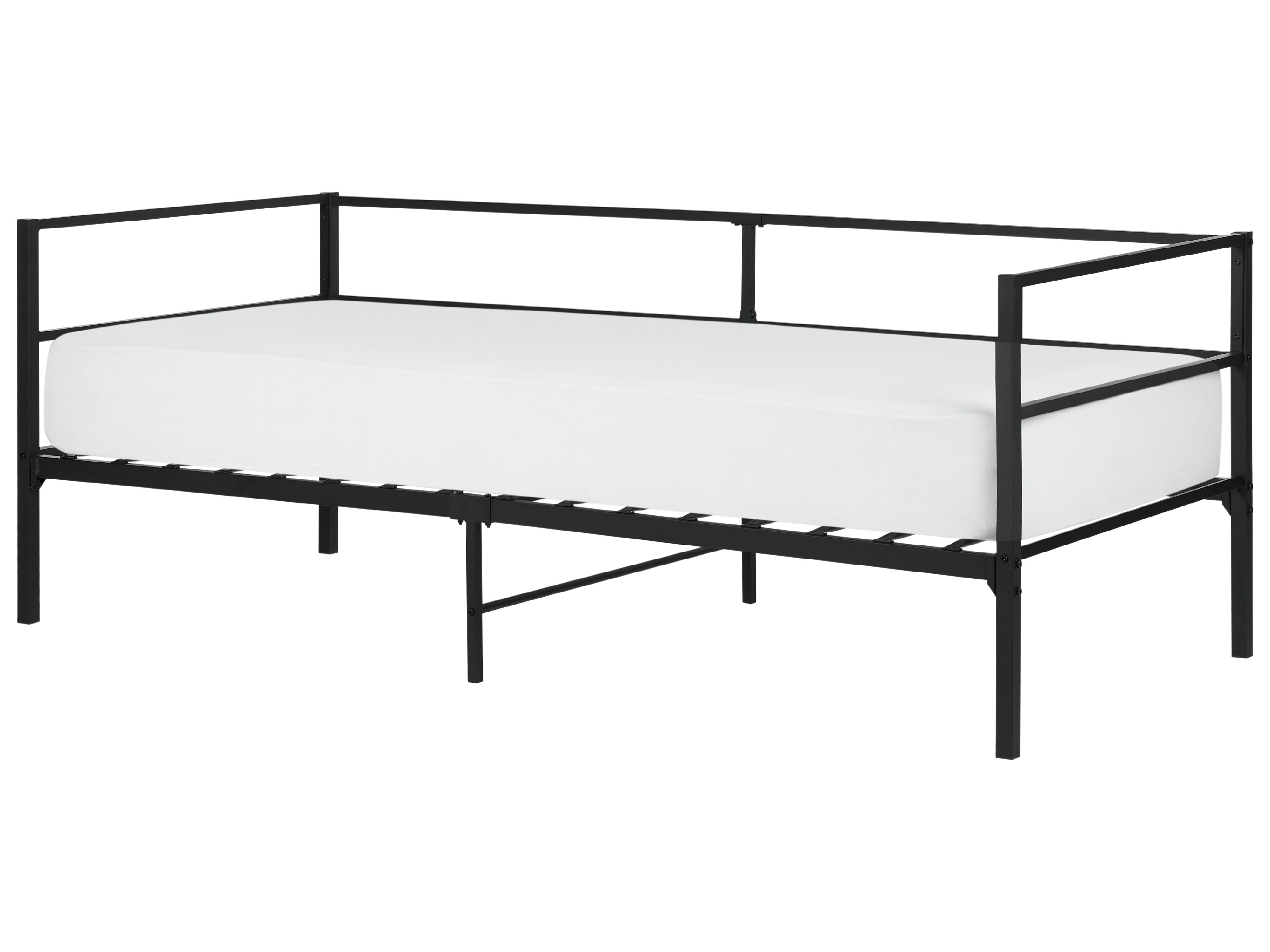 Bed Metal BATTUT 90 x 200 cm (EU Single) Black