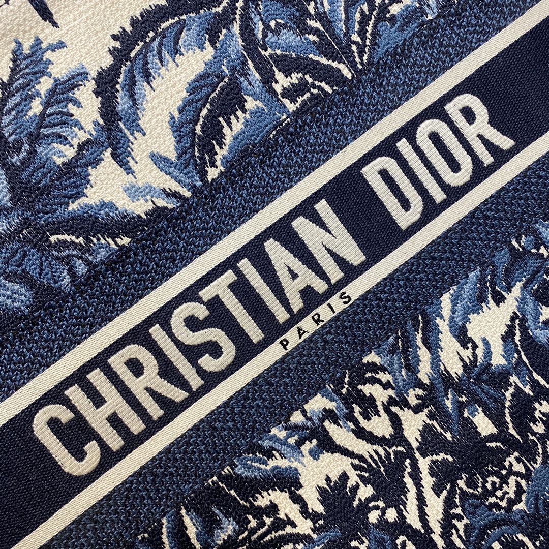 Christian Dior Large Dior Book Tote Blue For Women 16.5in/42cm CD M1286ZRIW1:1High-quality replica