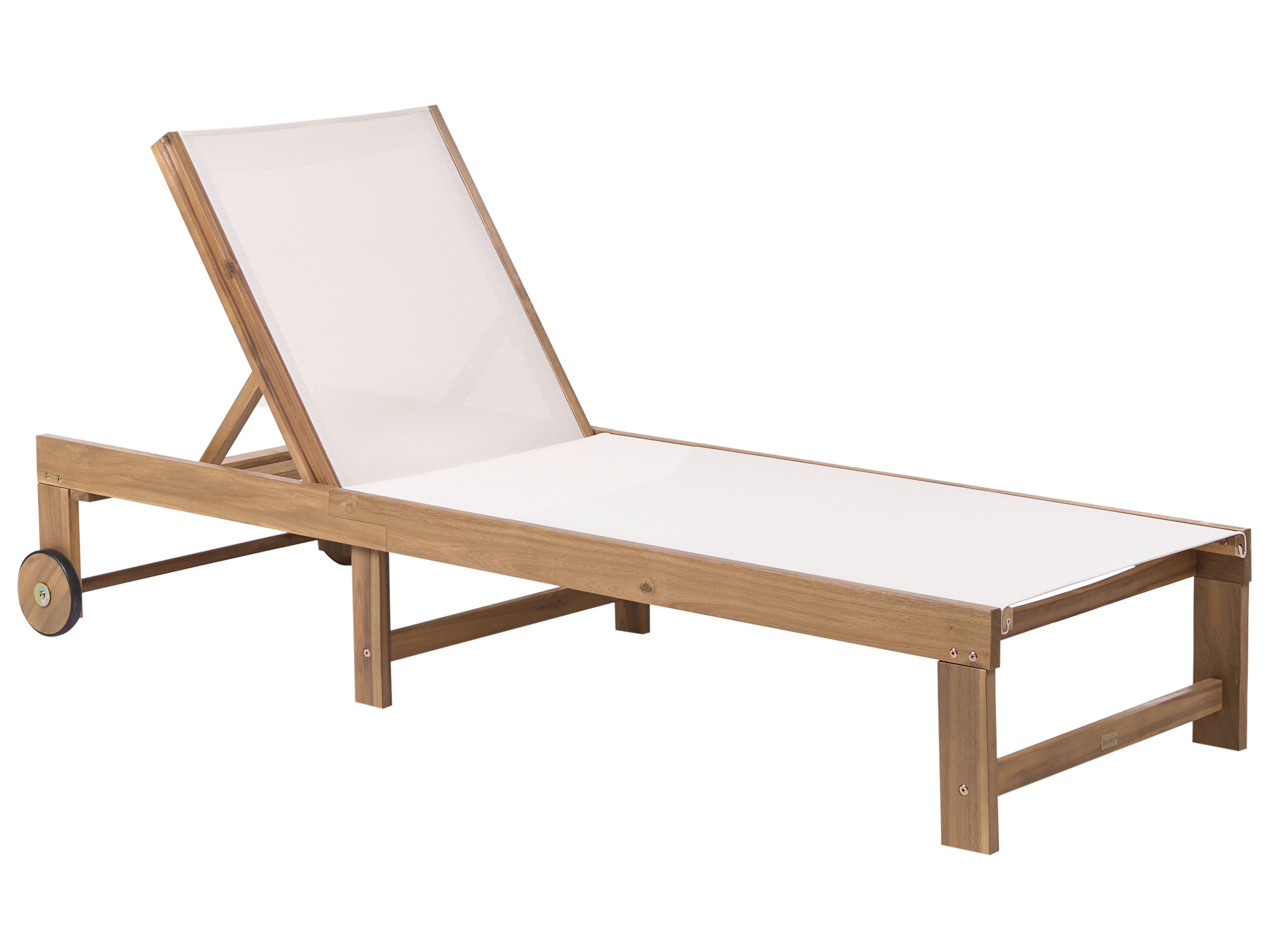 Sun Lounger PEDESINA Acacia Wood Beige