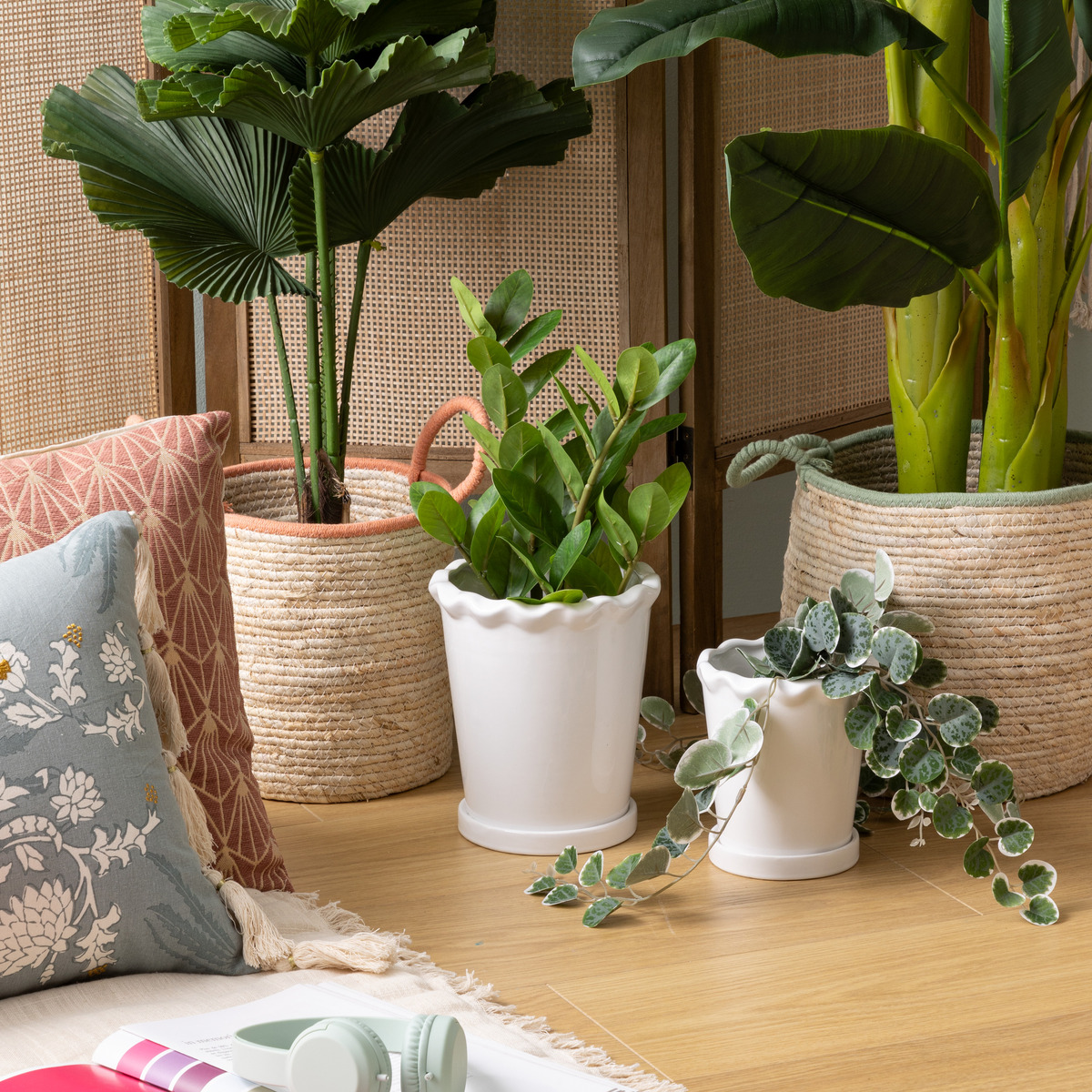 Set of 2 flower pots "Wild" H. 21/16 cm