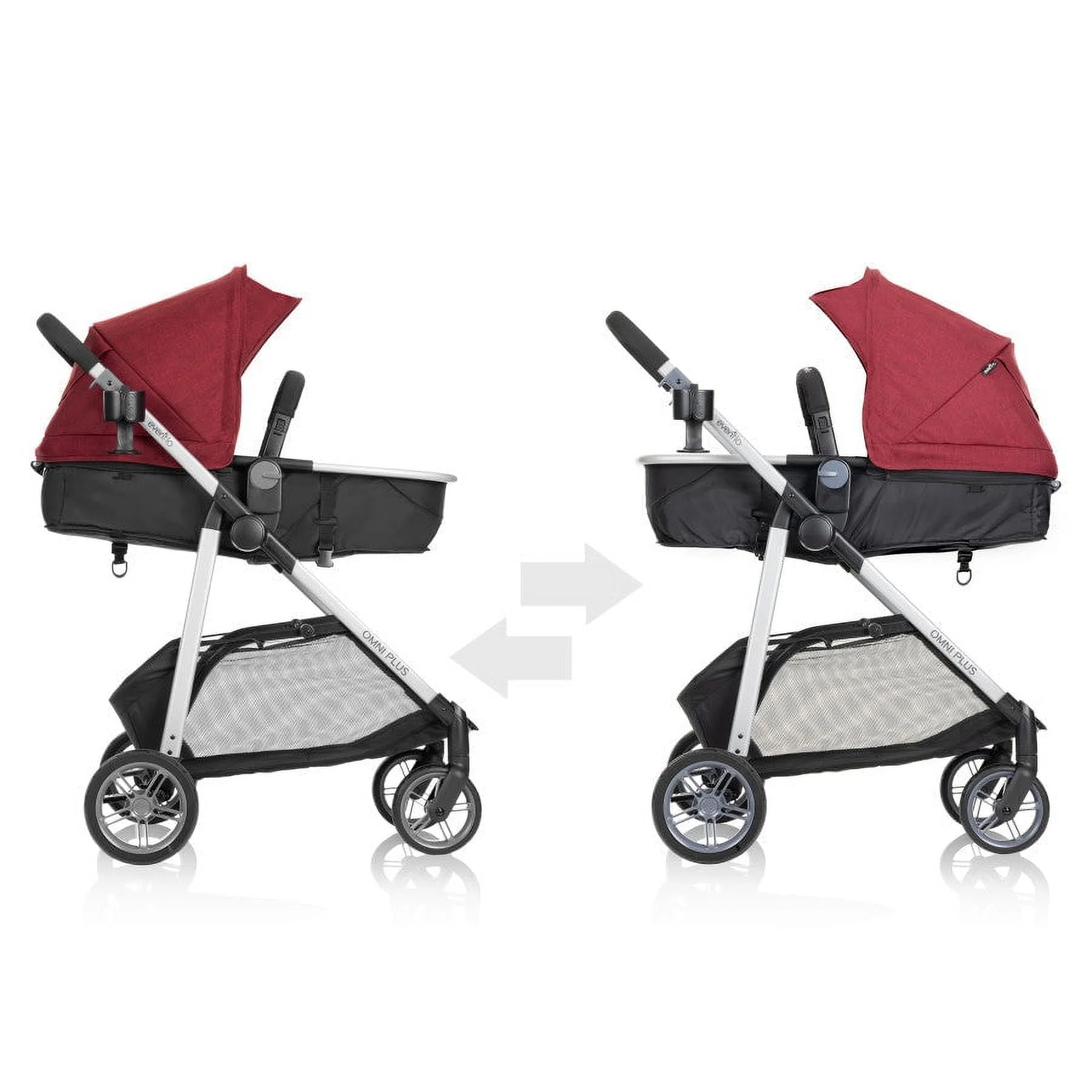 Evenflo Omni Plus Modular Travel System with LiteMax Sport Infant Car Seat, Mylar Gray, Unisex - Image 52