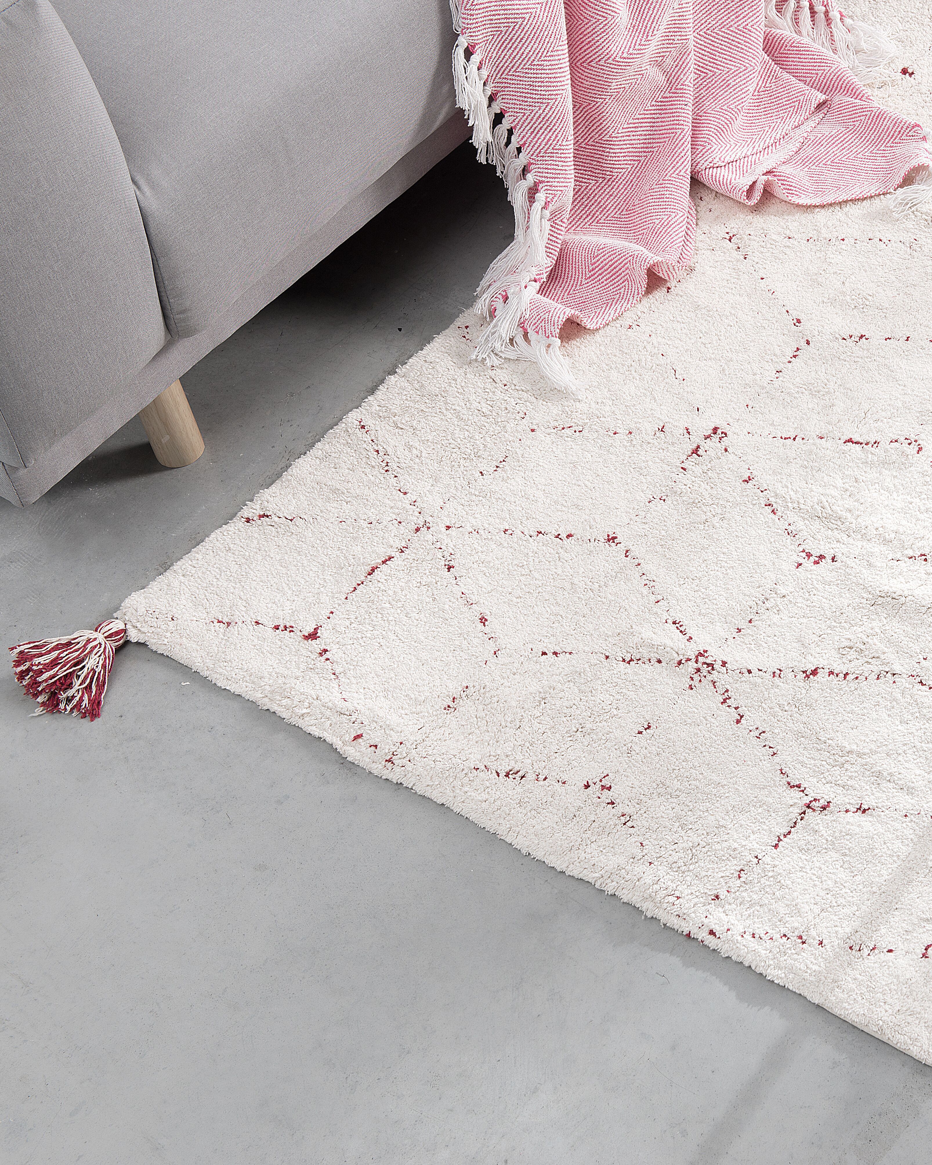 Rug SAKARYA White 140 x 200 cm Cotton