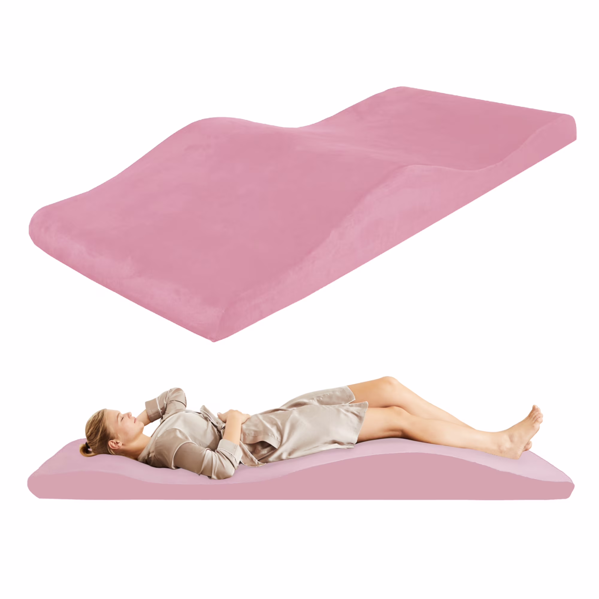 Lash Bed Foam Topper, Massage Table Memory Foam Topper, Ergonomic Curved Mattress Topper Lash Bed Cushion for Beauty Salon (71 Inches X 23.6 Inches(180cm X 60cm)) - Image 5