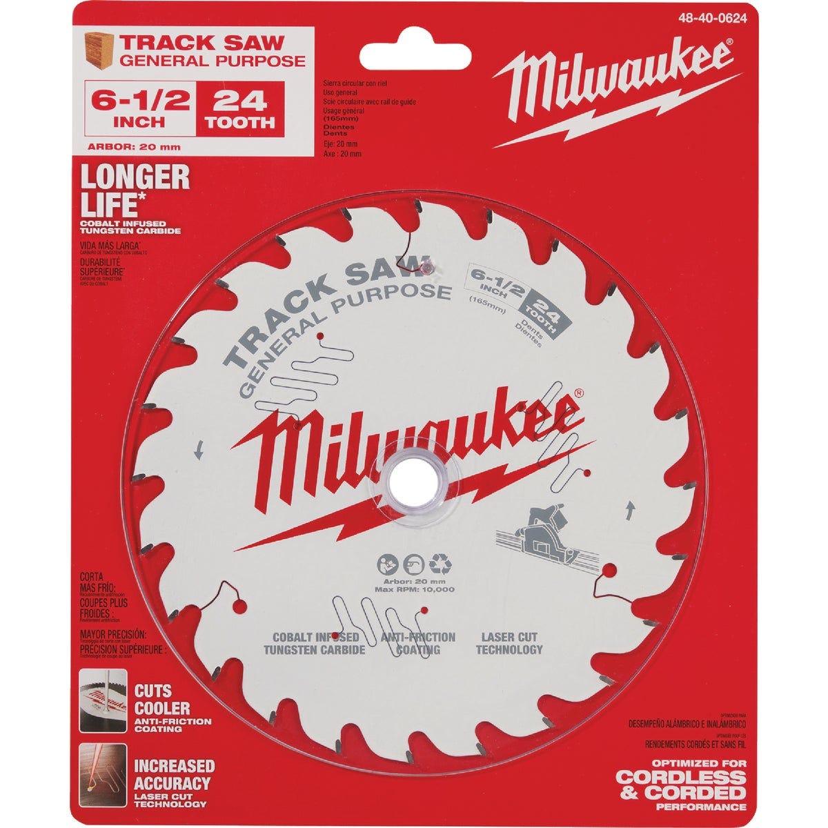 Milwaukee 6-1/2 In. 24-Tooth General Purpose Track Saw Blade