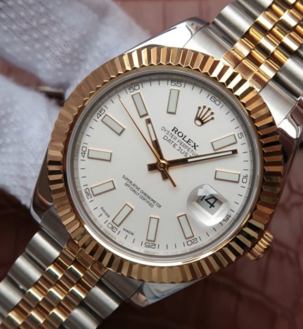 Replica Rolex DateJust 41mm 126333 Noob YG Wrapped White Dial SS/YG Jubilee Bracelet A2836 - Elite Watch Atelier
