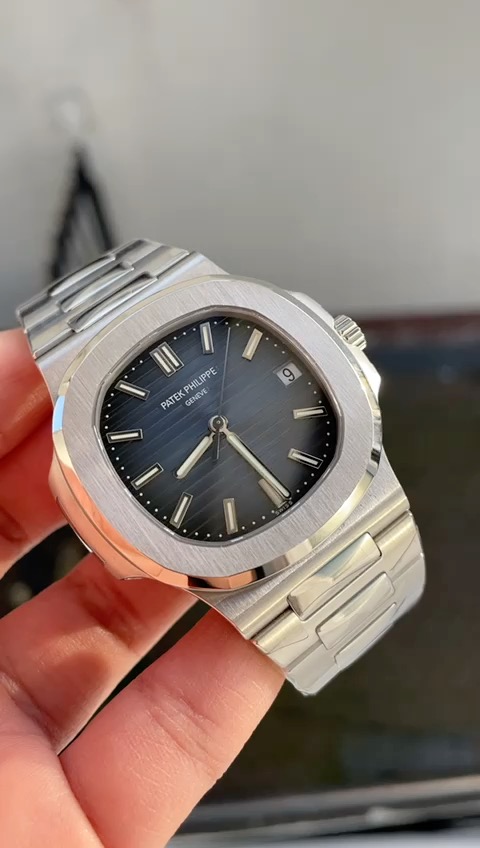 Replica PATEK PHILIPPE Nautilus 5711 PPF 1:1 Best Edition Gray Textured Dial on SS Bracelet 324CS - Top club