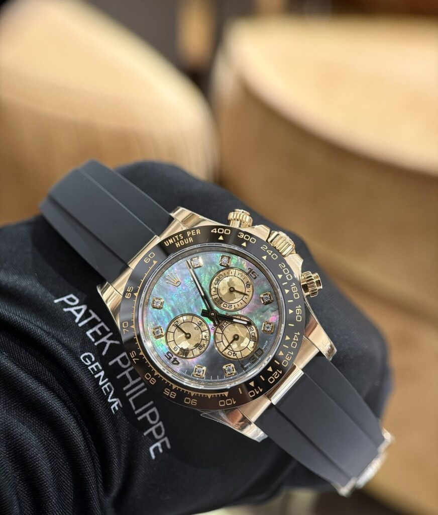 Rolex Daytona Replica Watch Purple Mother of Pearl Dial Moissanite BT Factory 40mm - Top club