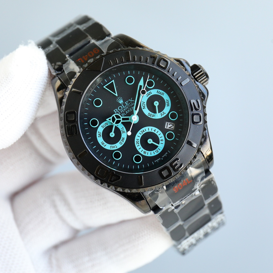 Rolex All Black Yacht Series - Versatile Limited Edition - Maximum Configuration - 40MM - Cyan(1:1 replica) - Top club