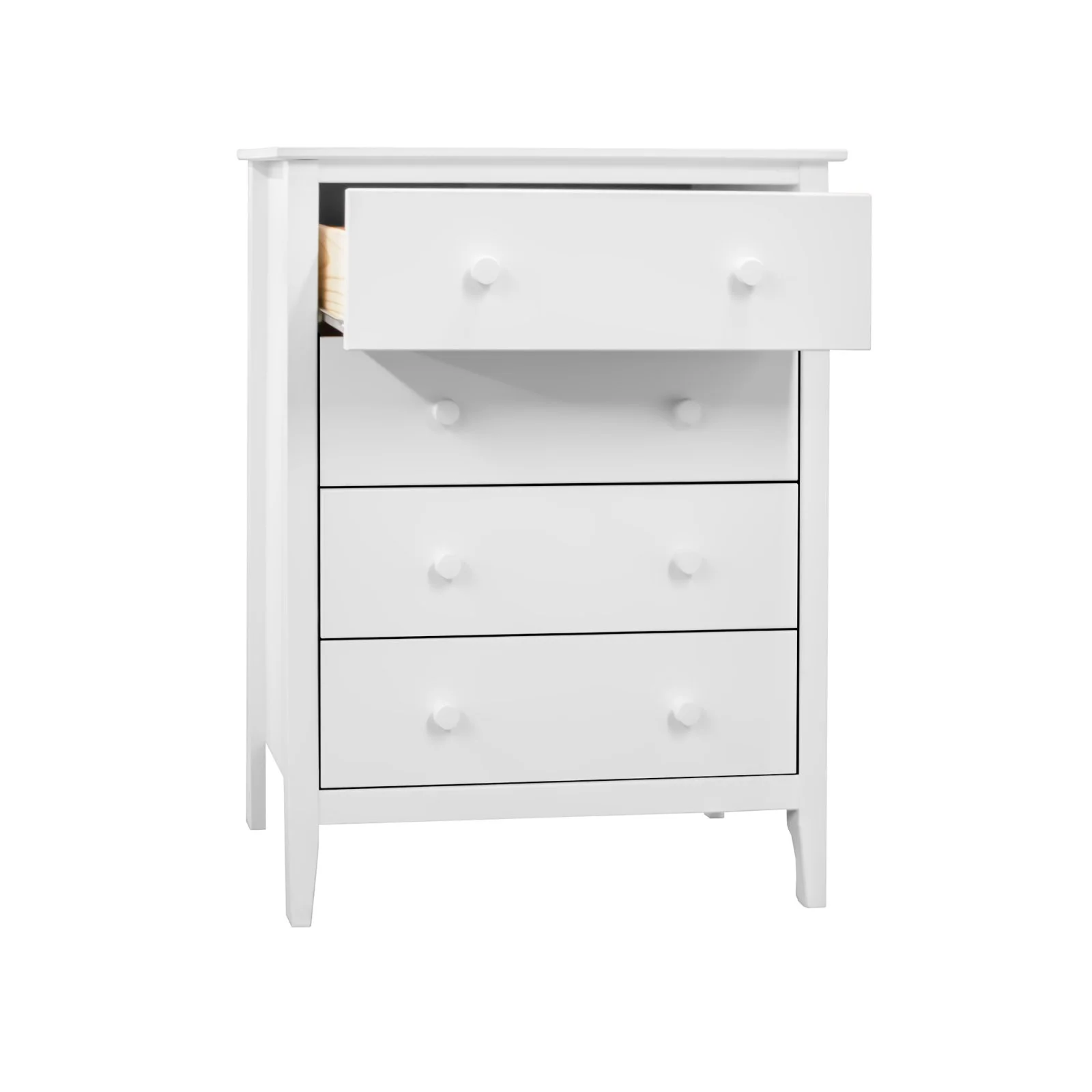 Adeptus Solid Wood Easy Pieces 4 Drawer Chest of Drawers - White - Image 14