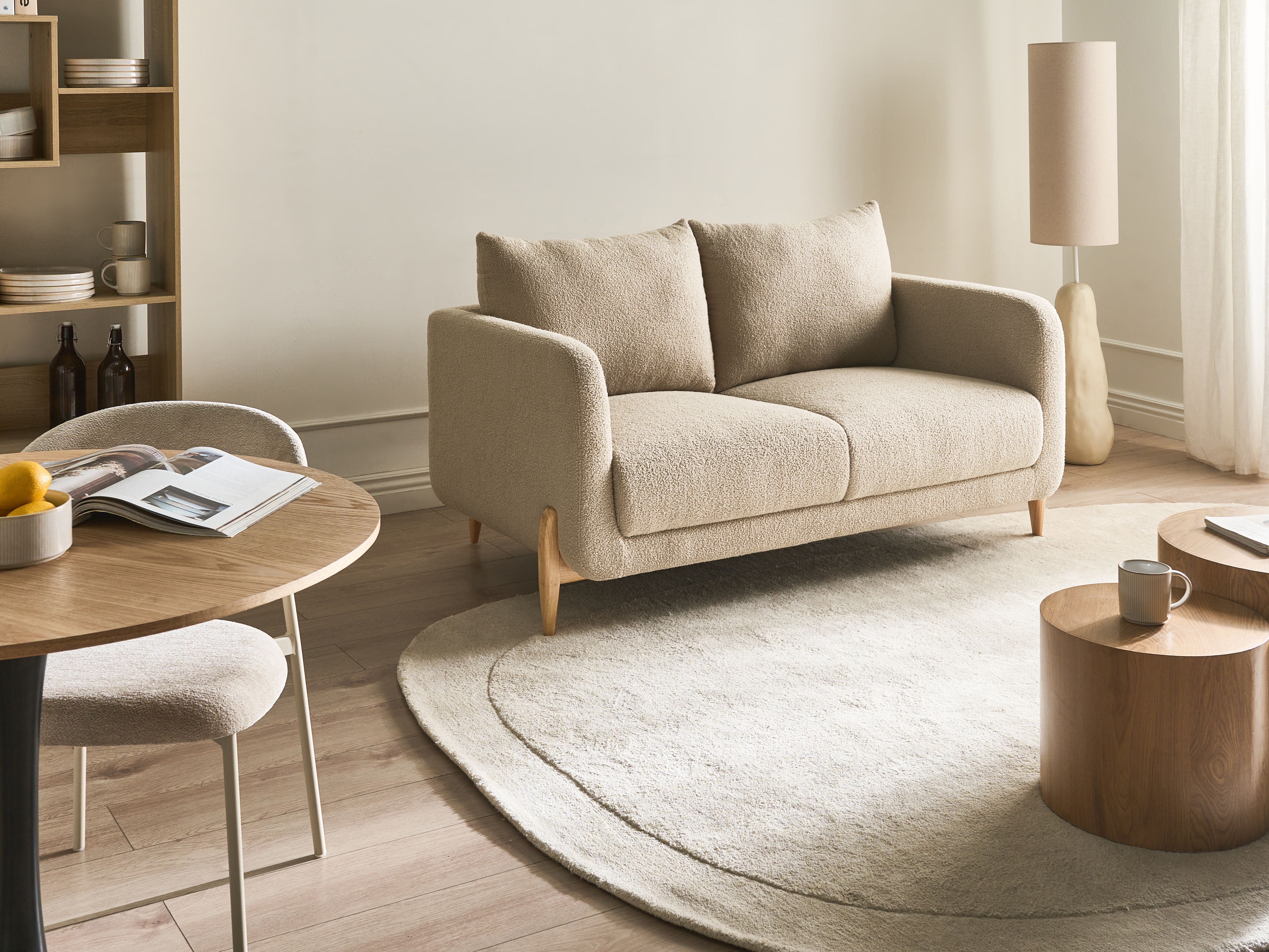 Sofa 2 Seater GIMO Boucle Beige