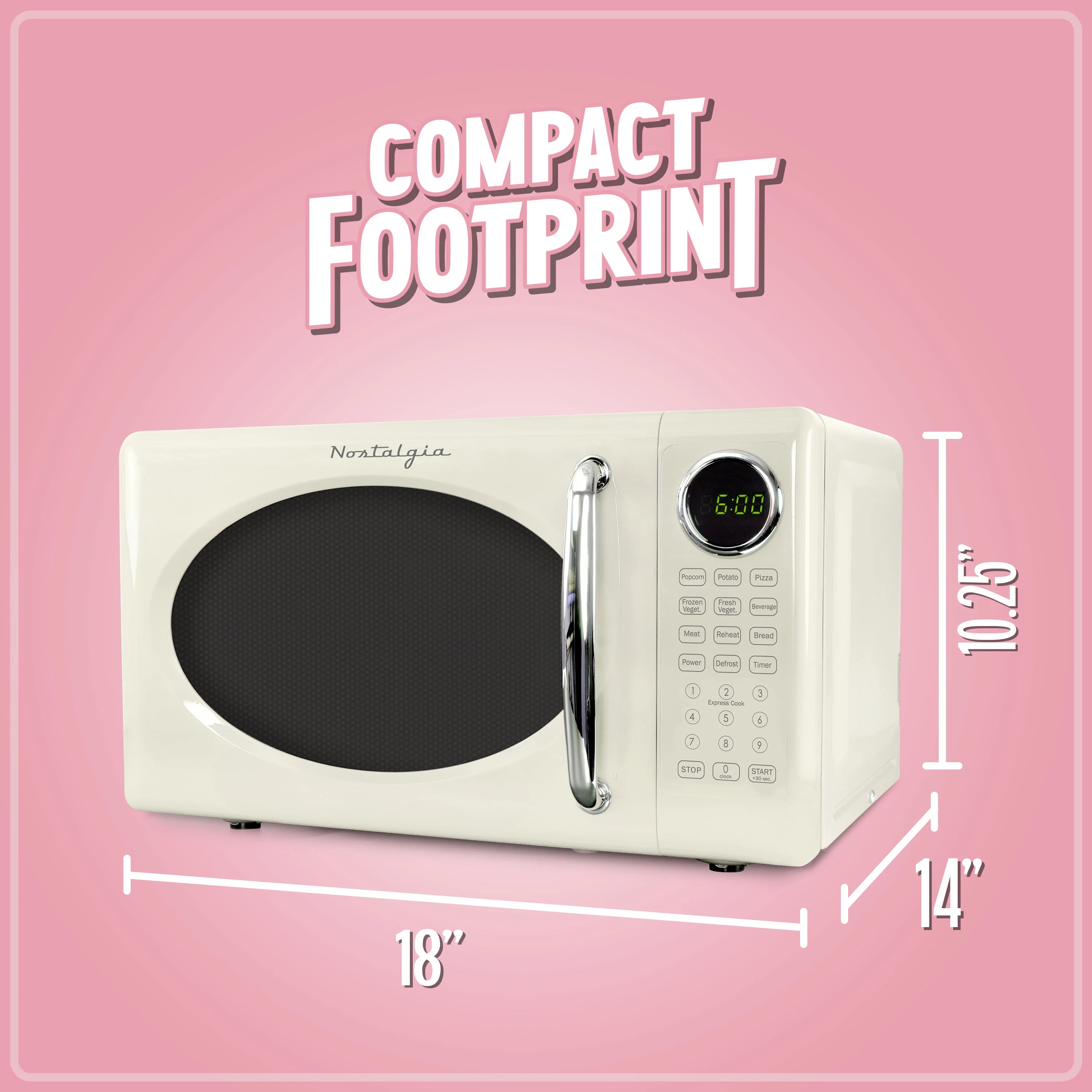 Nostalgia Retro Microwave Oven - 0.7 Cu Ft & 700-Watt Countertop Microwave with Glass Turntable, Child Safety Lock, 8 Auto-Cook Programs & Digital Clock - Aqua - Image 29