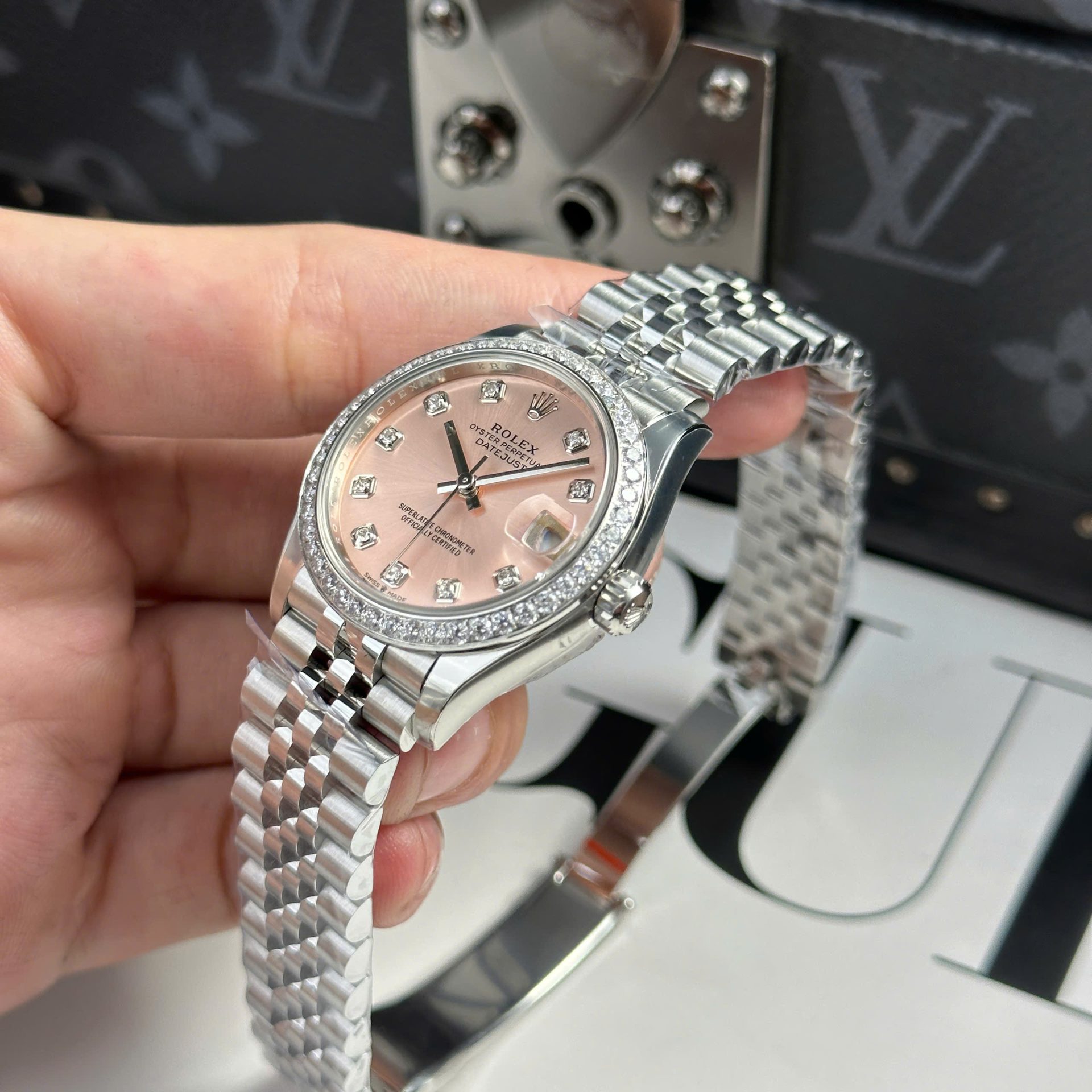 Rolex DateJust Replica Watch Women Dial Pink Jubilee Strap THB Factory 31mm - Elite Watch Atelier