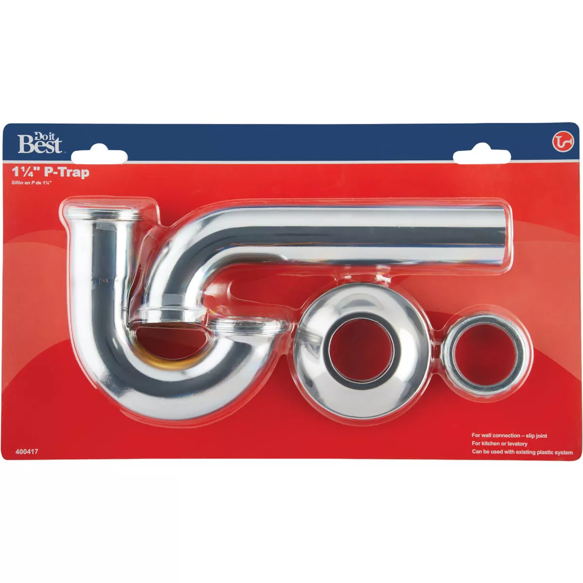 Do it Best 1-1/4 In. x 1-1/4 In. 22 Gauge Brass P-Trap
