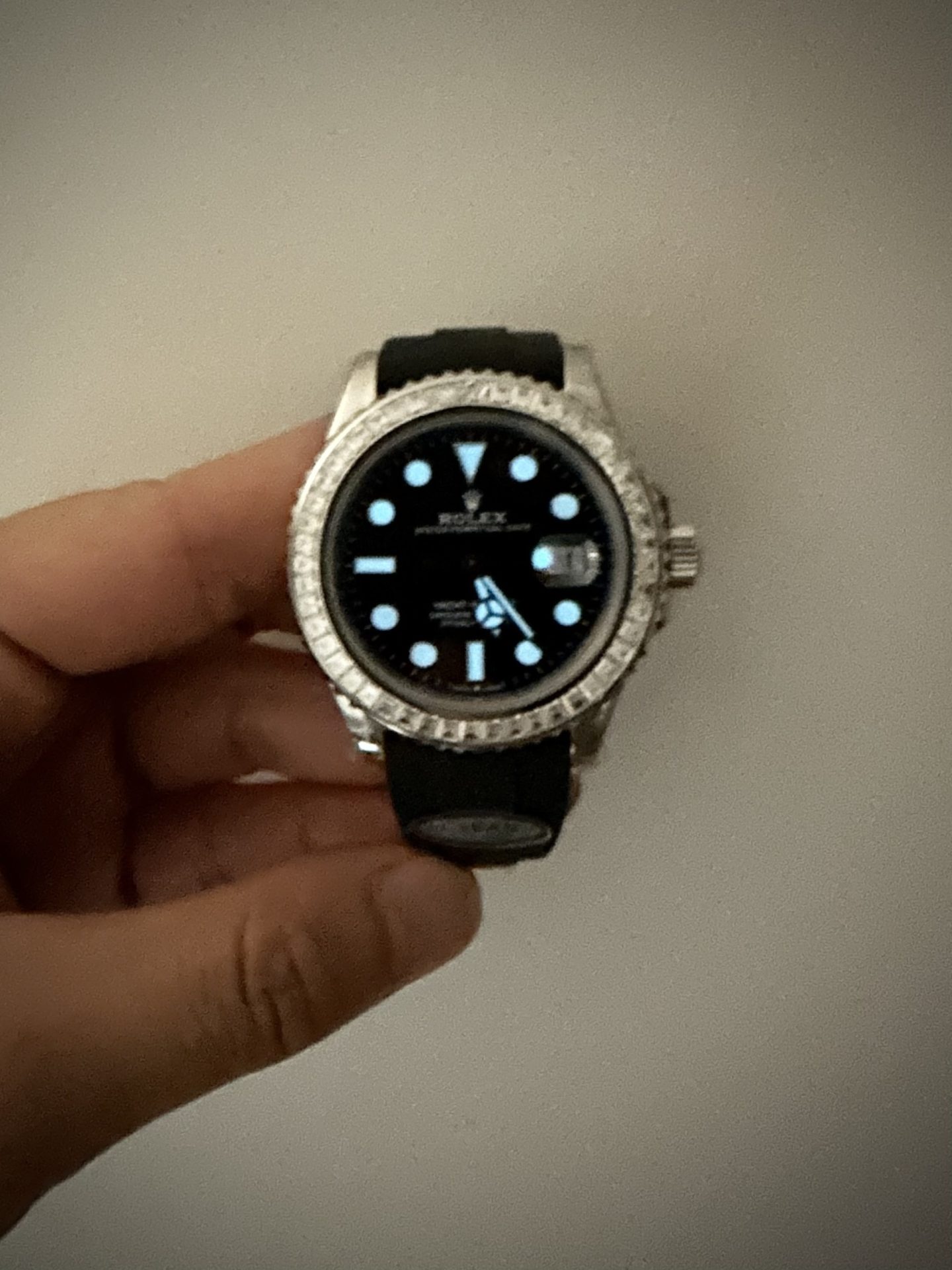 Rolex Replica Watch Yacht-Master Custom Moissanite Diamonds Clean Factory 40mm - Top club