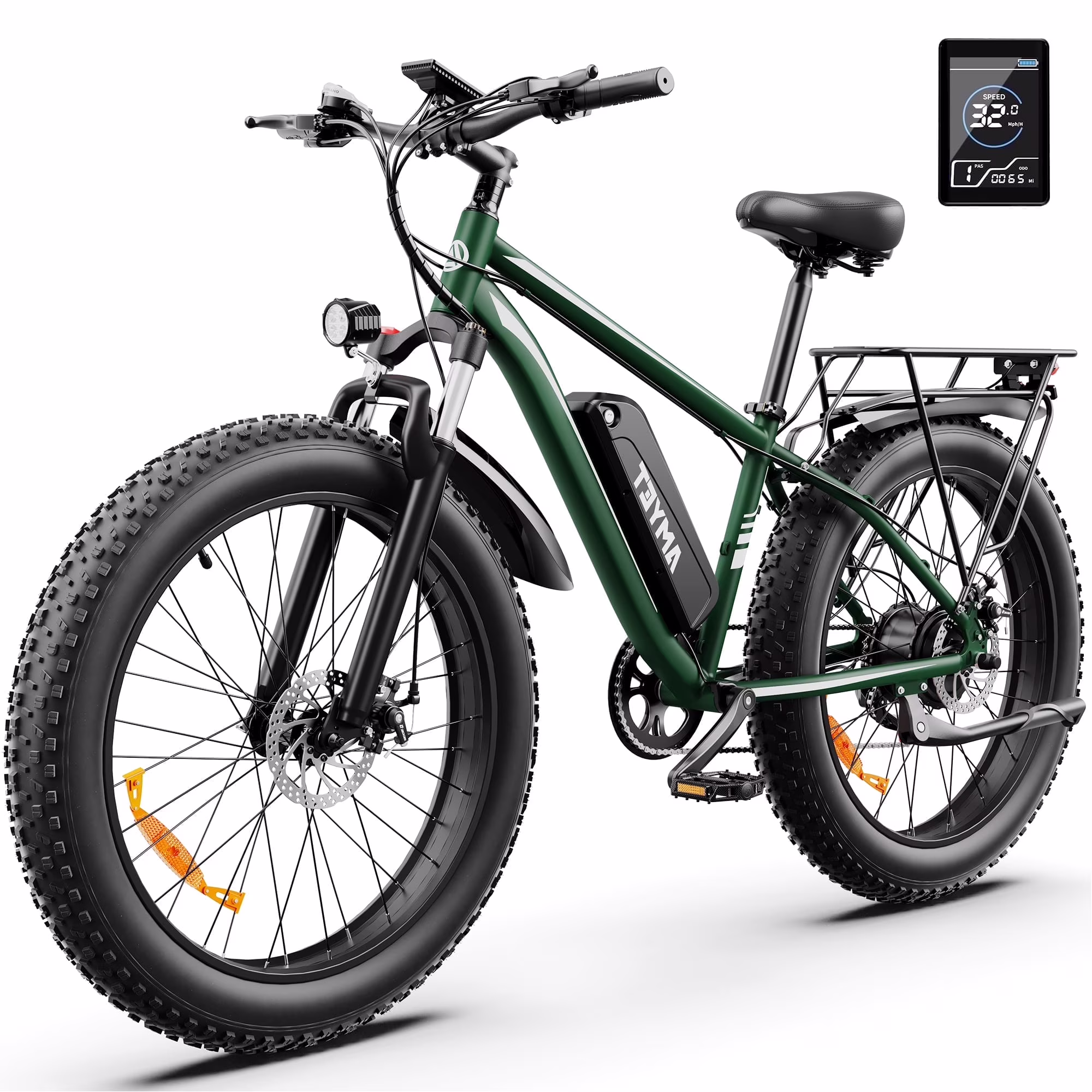 AMYET EB26 Electric Bike for Adults, 26*4.0 Fat Tire E-Mountain Bicycle,Peak 1500W Motor 48V 15Ah 7-Speed Ebike UL2849 - Image 5