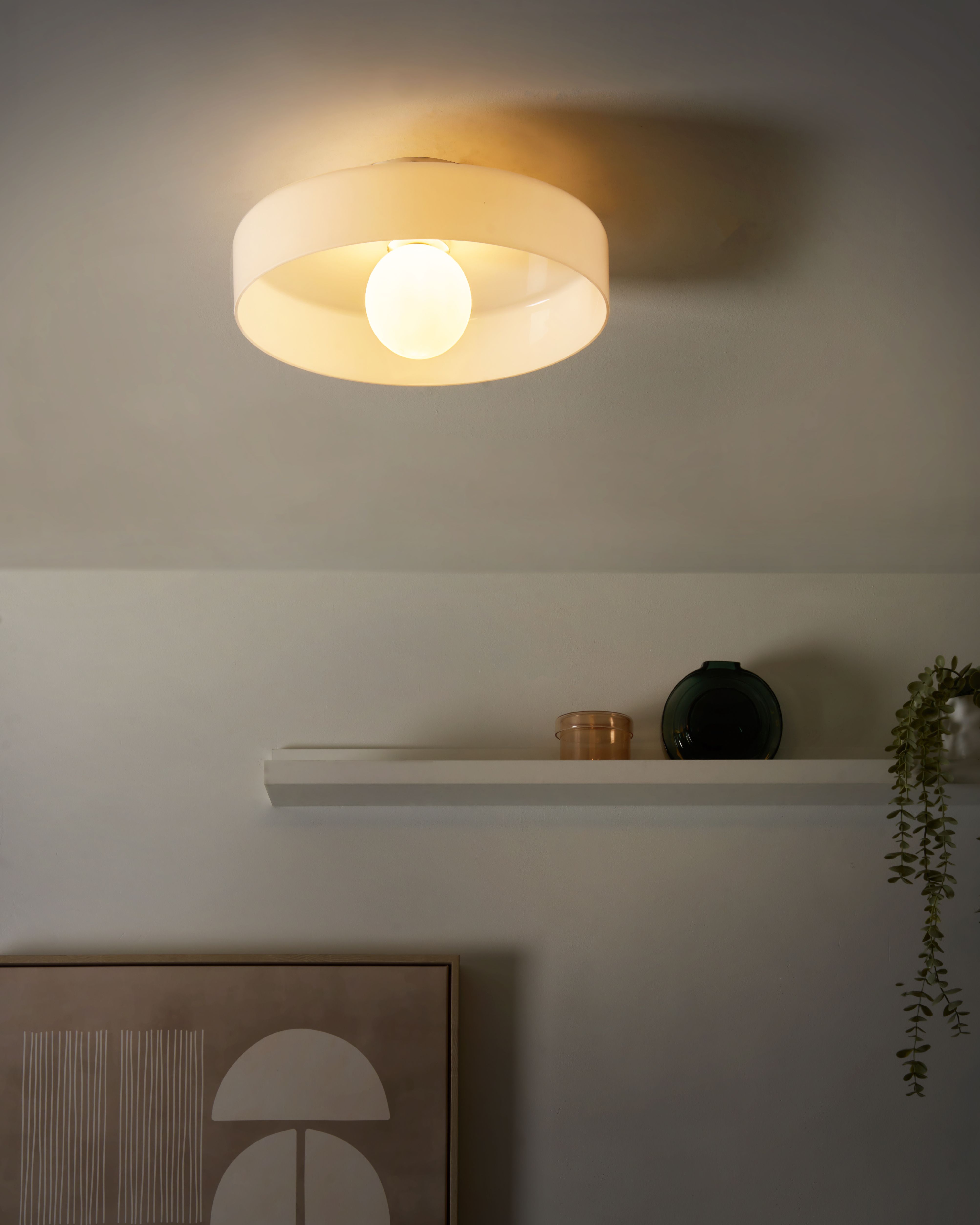 Ceiling Lamp LUGUSE Glass White