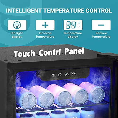 EUHOMY Beverage Refrigerator, 126 Can Mini fridge with Glass Door - Image 5