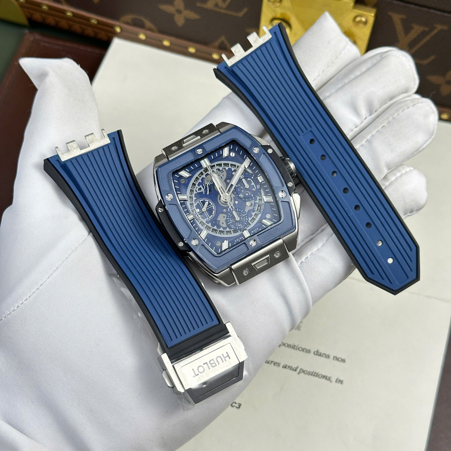 Hublot Spirit Of Big Bang Titanium Replica Watch Bezel Blue BBF Factory 42mm - Top club