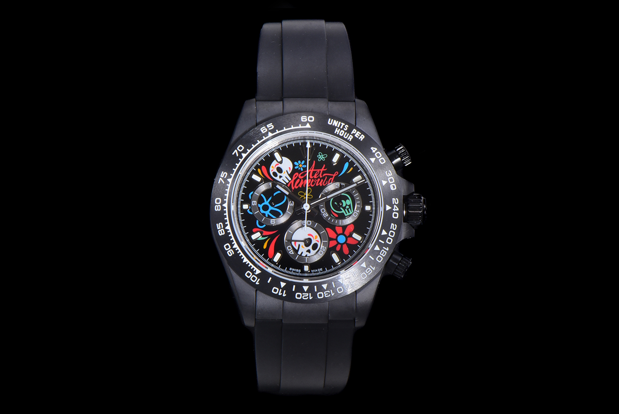 Rolex Daytona-AET x ROLEX x Picasso Crossover-Charles the Great-Black(1:1 replica) - Elite Watch Atelier