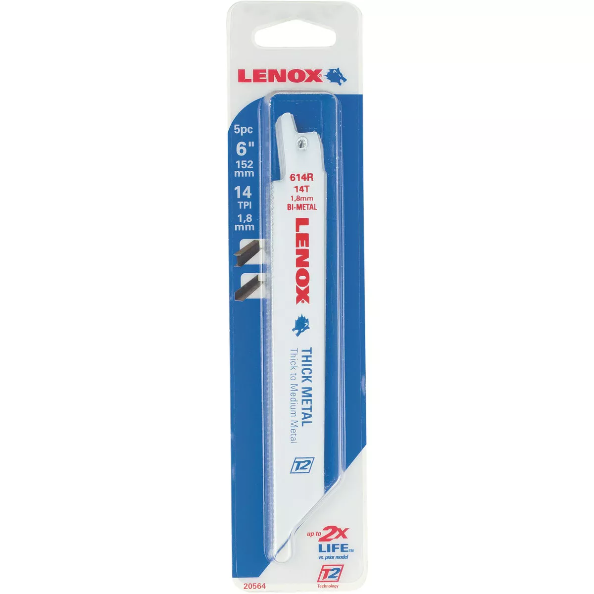 Lenox METALWOLF WAVE EDGE 6 In. 14 TPI Thick Metal Reciprocating Saw Blade (5-Pack)